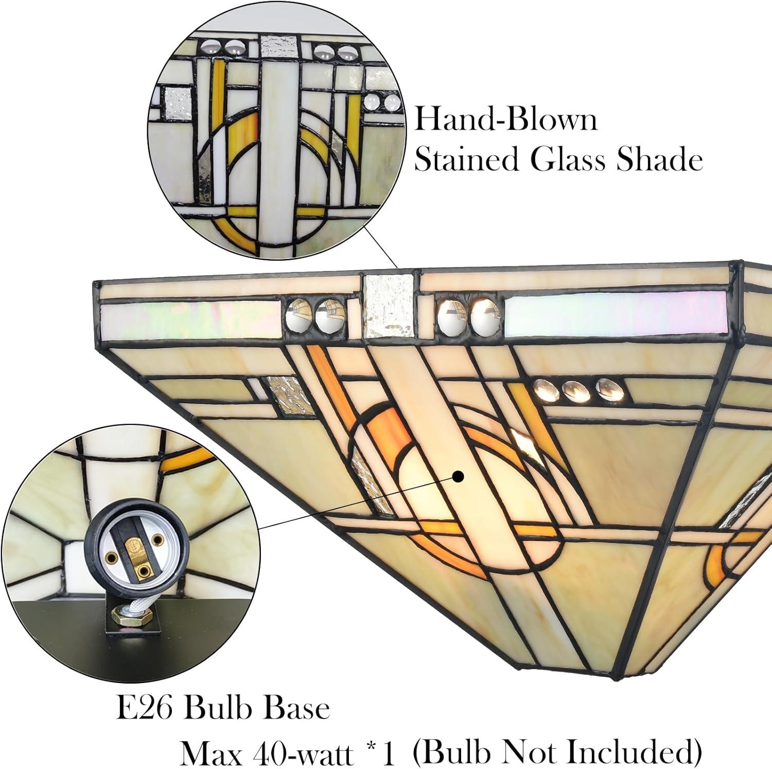 Tiffany Style Wall Sconces with Stained Glass Wall Light
