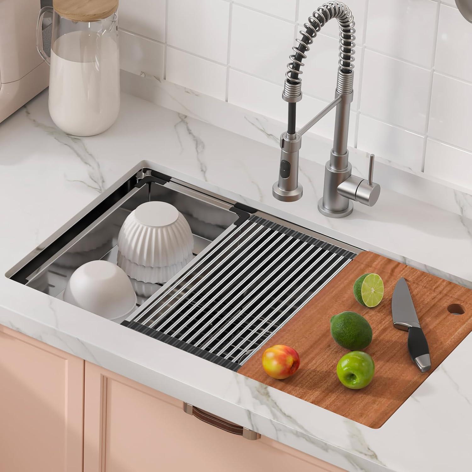 30'' L Undermount Single Bowl Stainless Steel Kitchen Sink