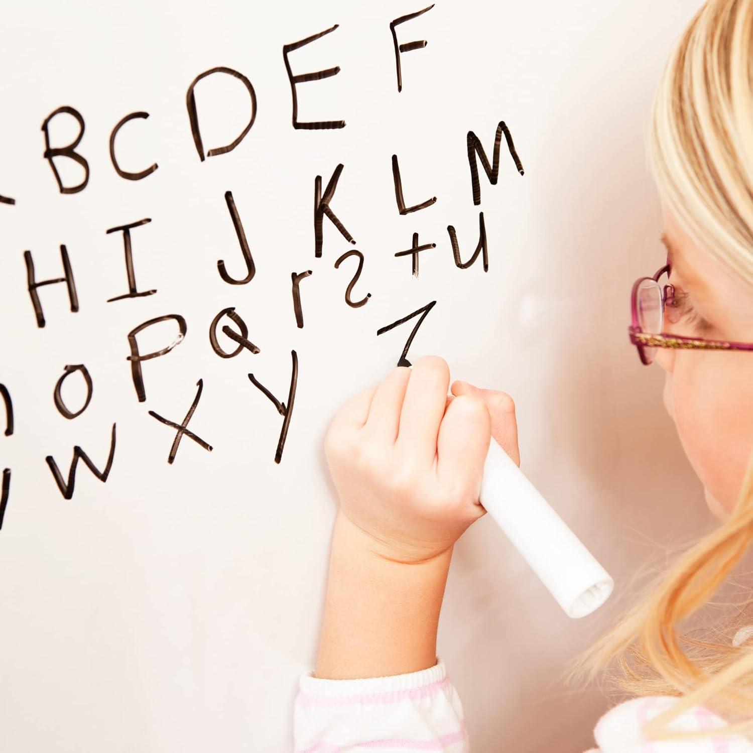 Hampton Art Dry Erase Chalk Easel W/Marker & Chalk, Chalkboard Easel, A Frame Chalkboard Sign, Whiteboard Easel For Classroom, Teacher Easel, White Board Chalk Board