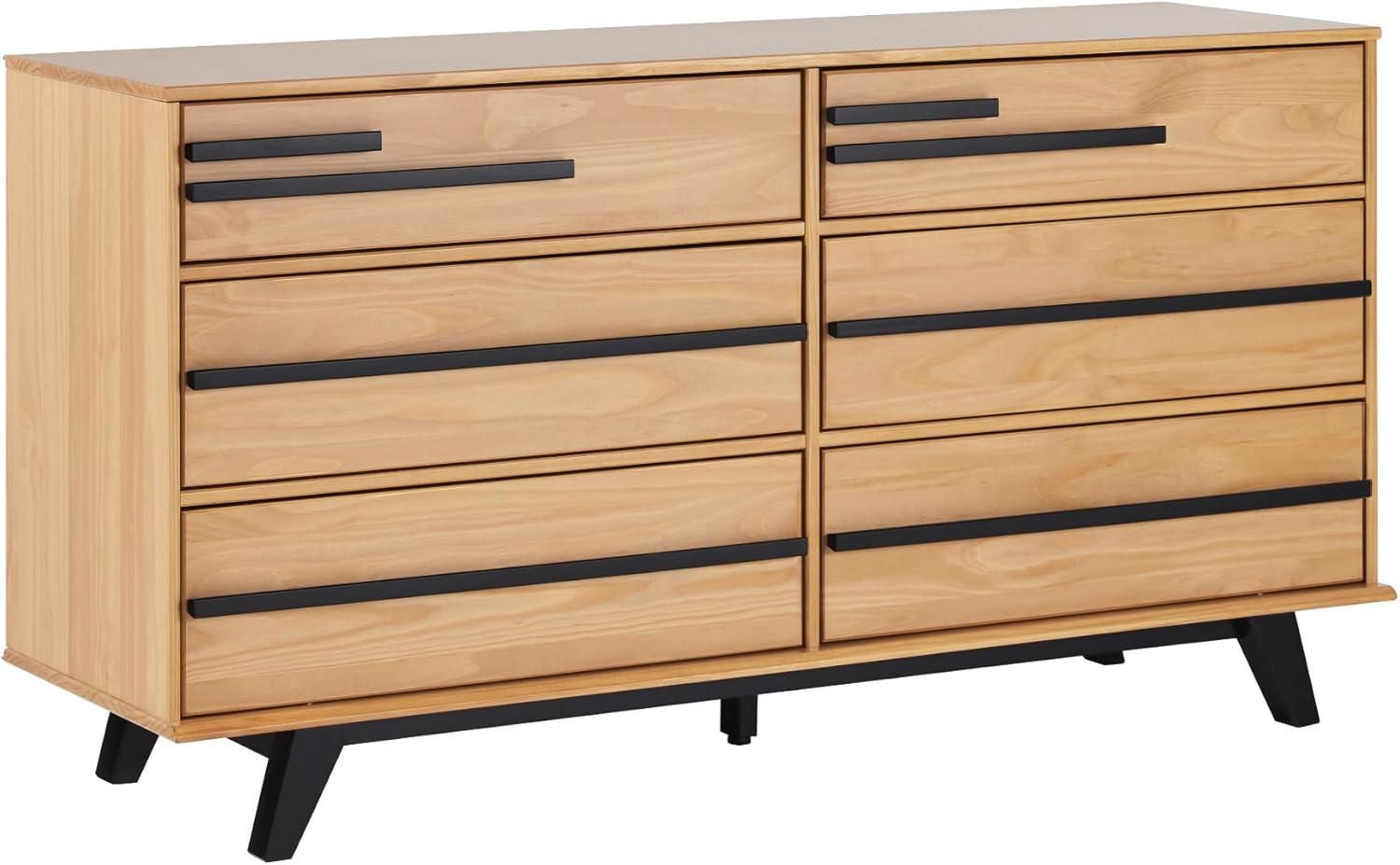 Amiliya Modern Solid Wood Detailed 6-Drawer Dresser