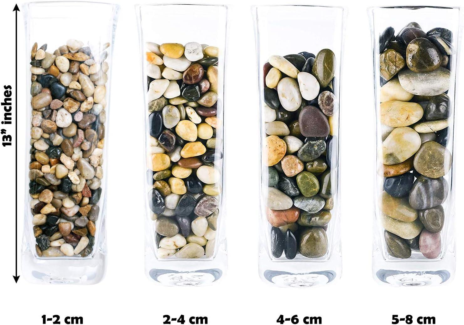 River Rocks Stones for Plants Pebbles for Indoor Plants | Aquarium Fish Tank Rocks | Polished Decorative Rocks for Vases (5 Pound Bag), 4-6 cm