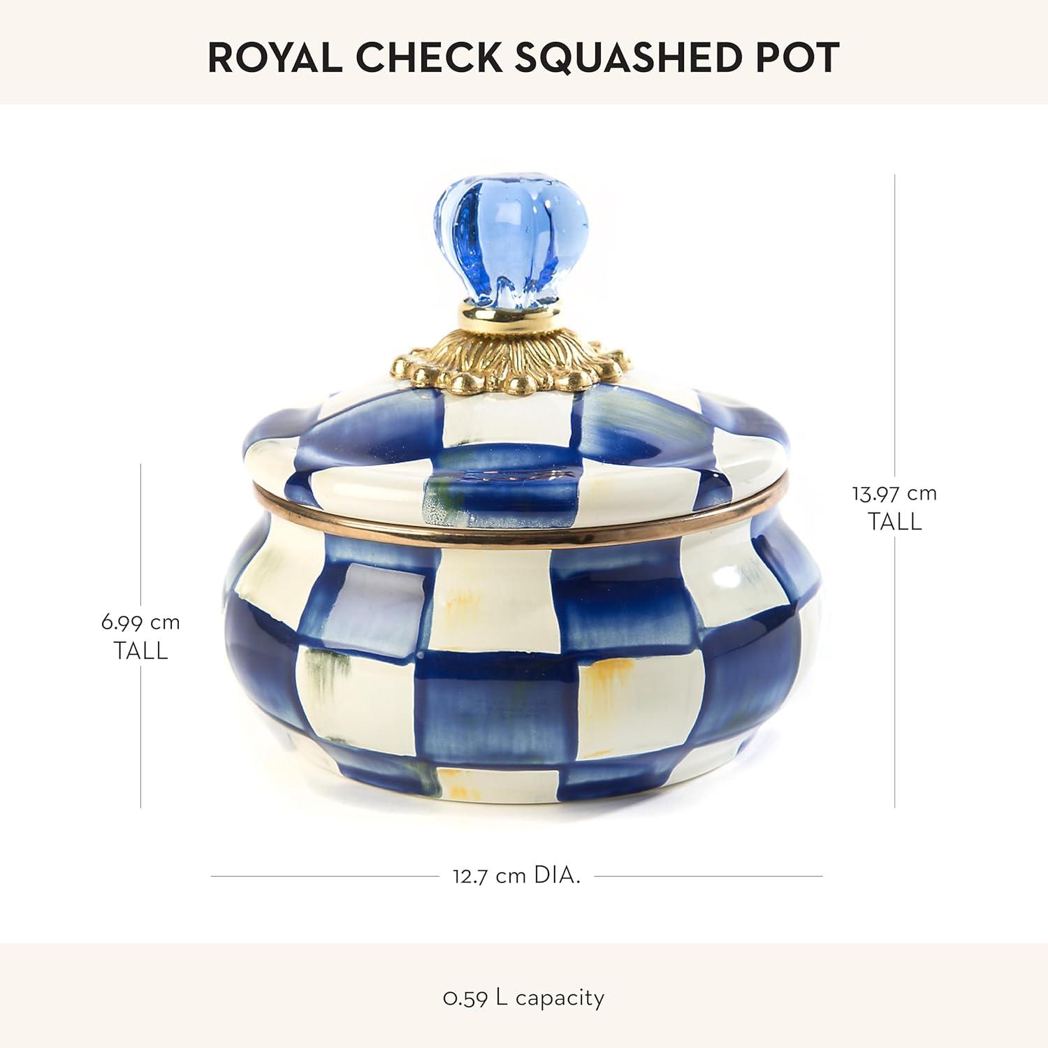 MacKenzie-Childs Royal Check® Squashed Pot