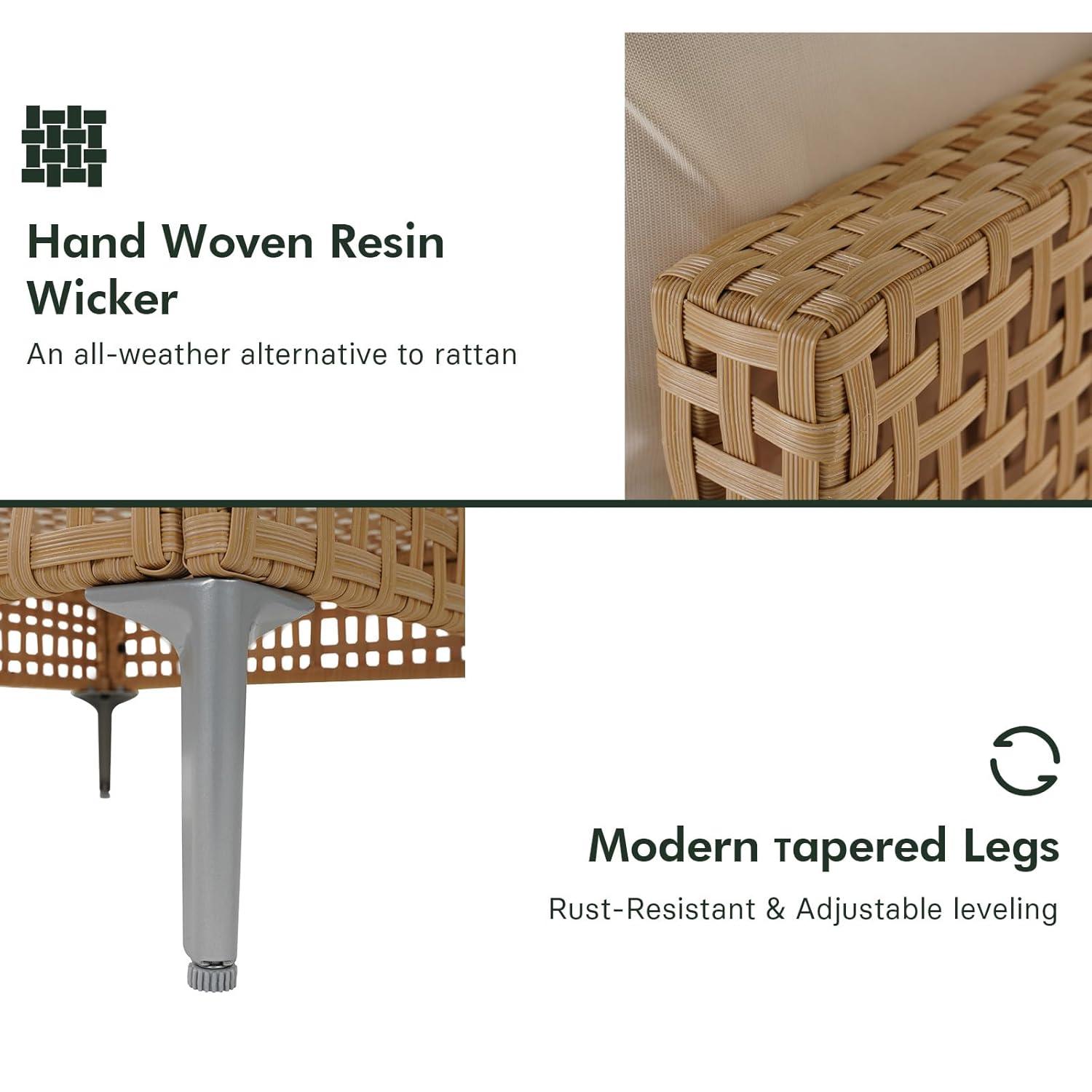 GRANDPATIO 7-Piece Wicker Patio Furniture Set