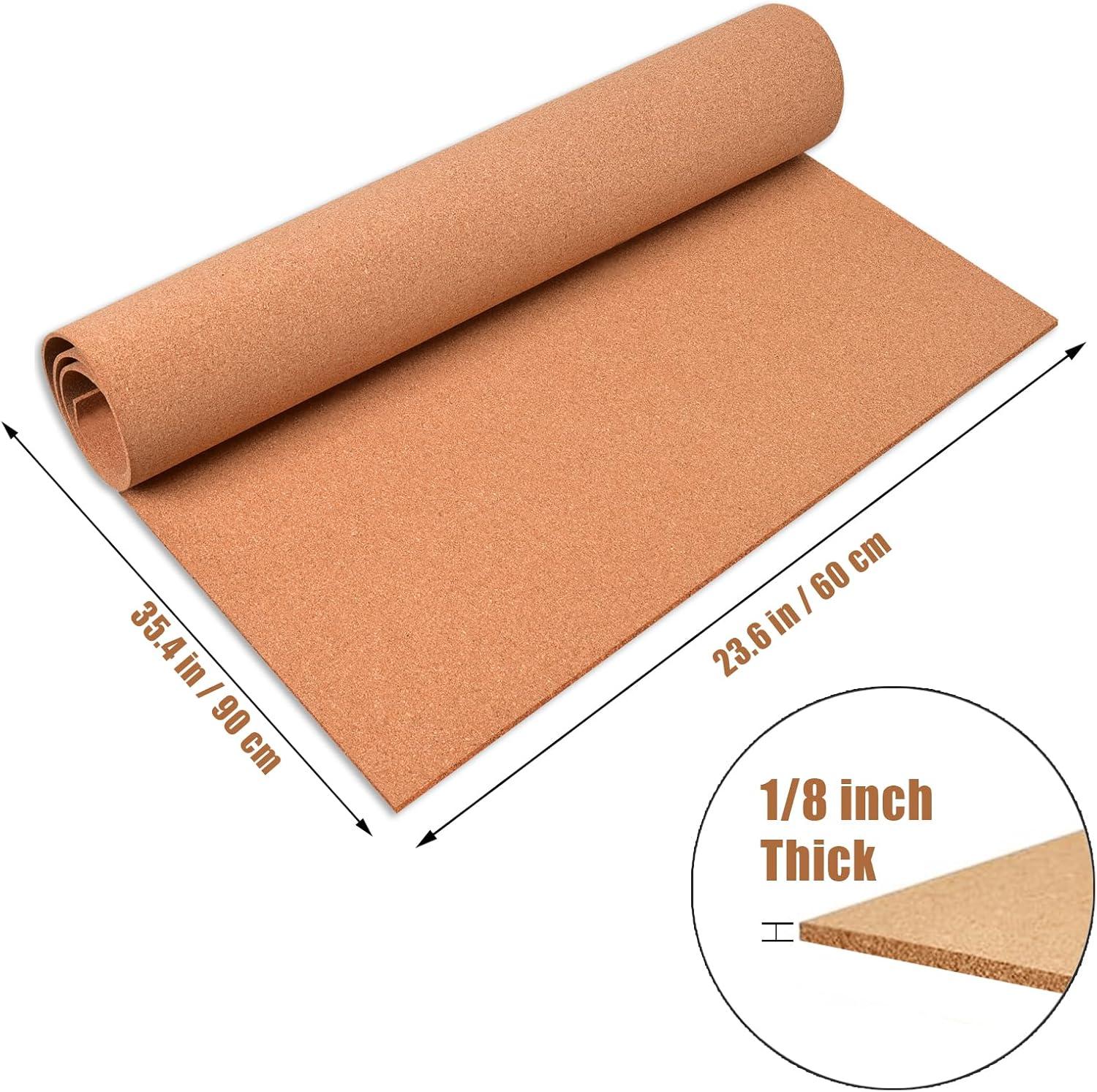 Self-Adhesive Cork Board Roll, 1/8" Thick Cork Boards for Walls, 20"x16" Cork Board Roll for Office, Home, School(3mm,40 * 50cm)