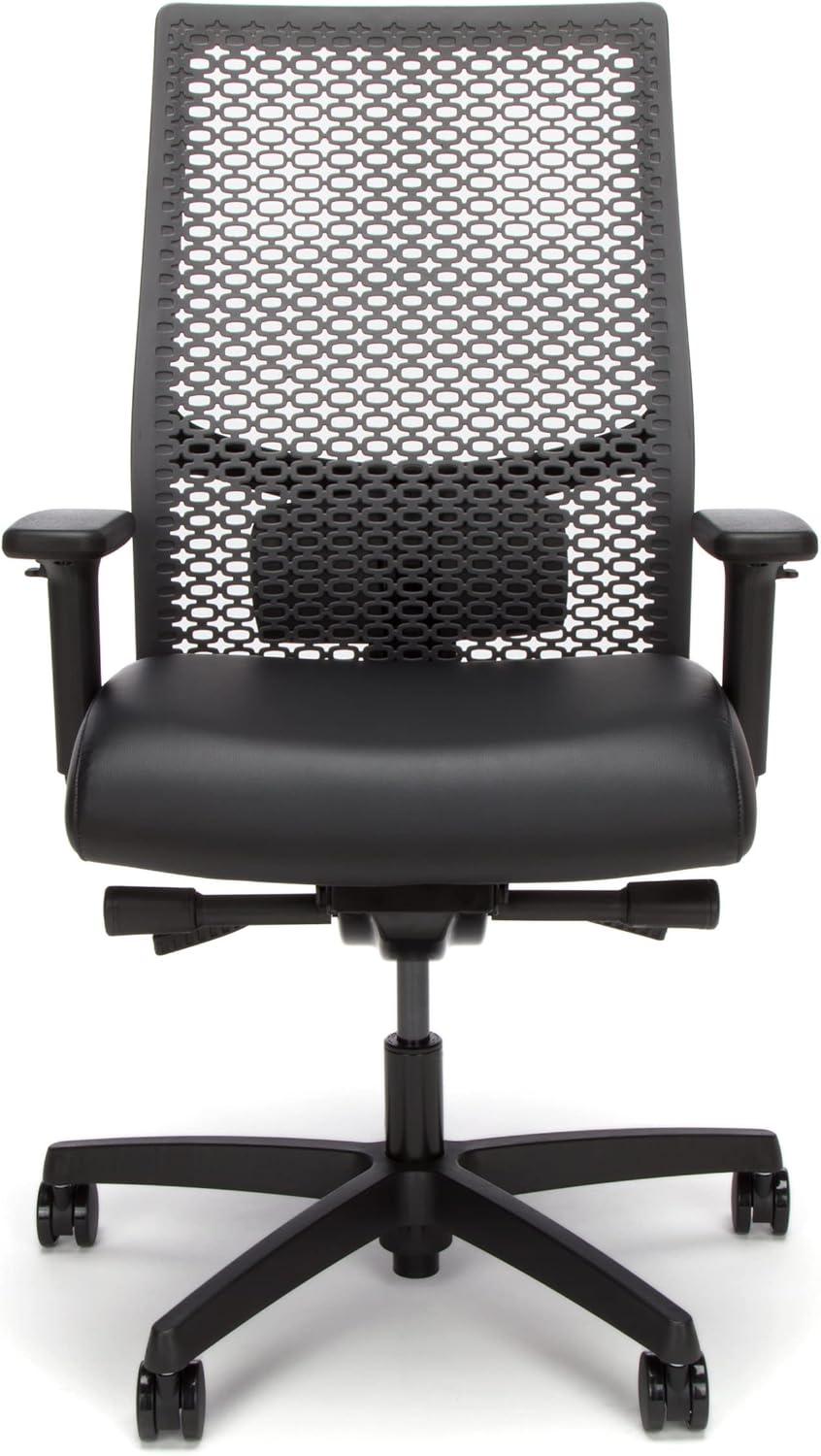 Black Mesh Ergonomic Task Chair with Adjustable Arms