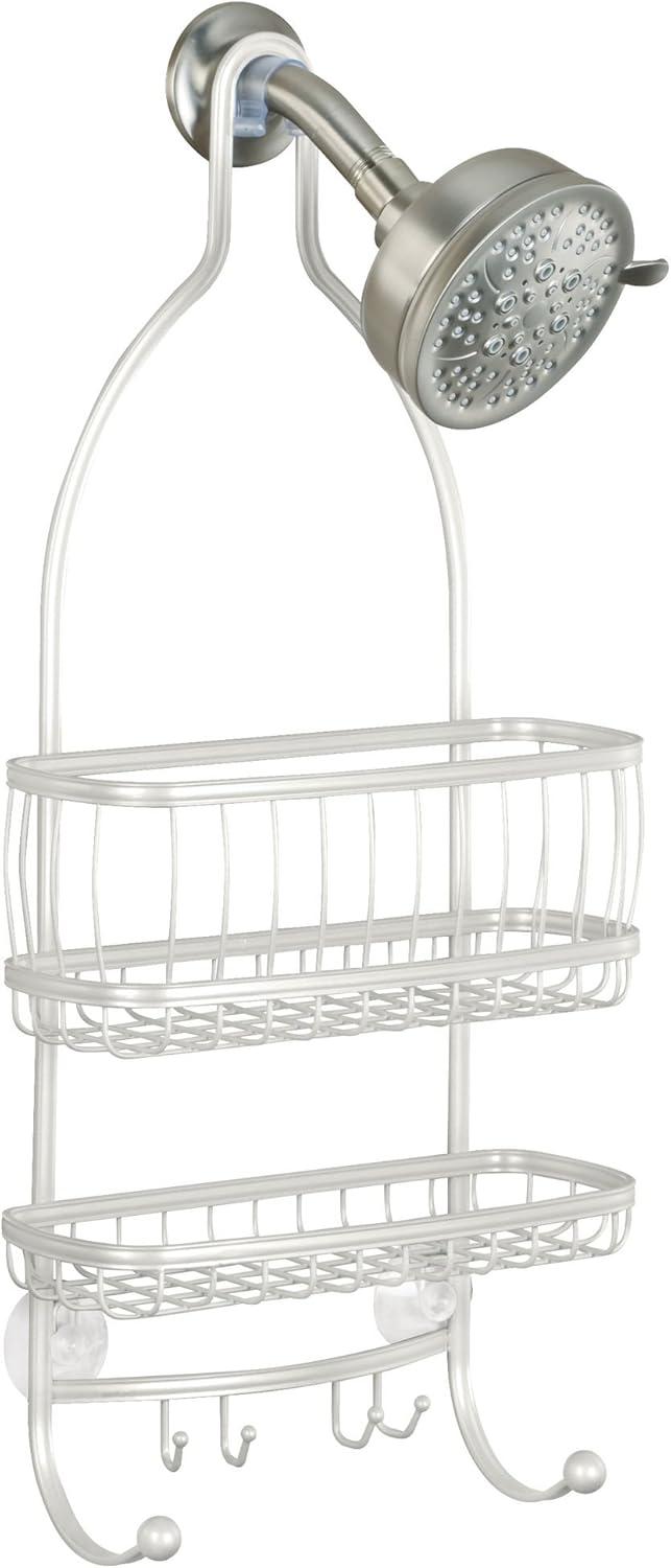 iDesign Metal Extra-Wide Hanging Shower Caddy, The York Collection – 10" x 4" x 22"