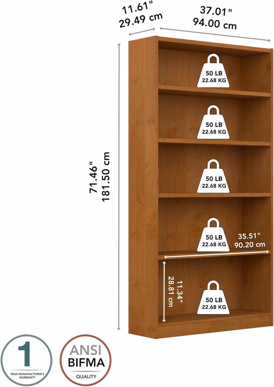 Bush Furniture Universal Tall 5 Shelf Bookcase