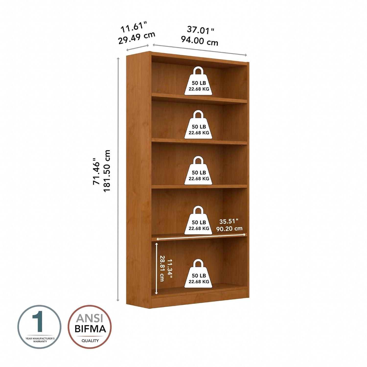 Bush Furniture Universal Tall 5 Shelf Bookcase