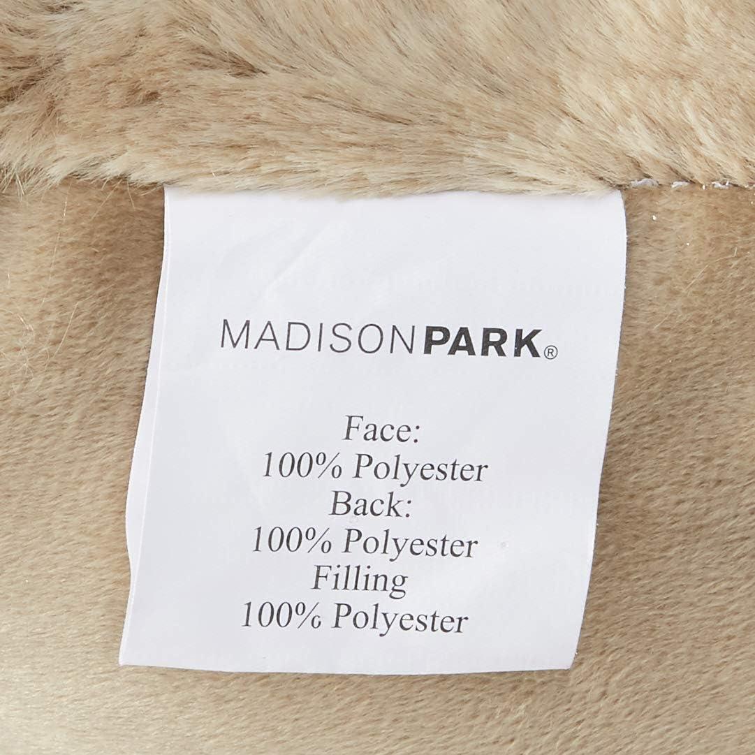 Madison Park Faux Fur Striped Throw Pillow