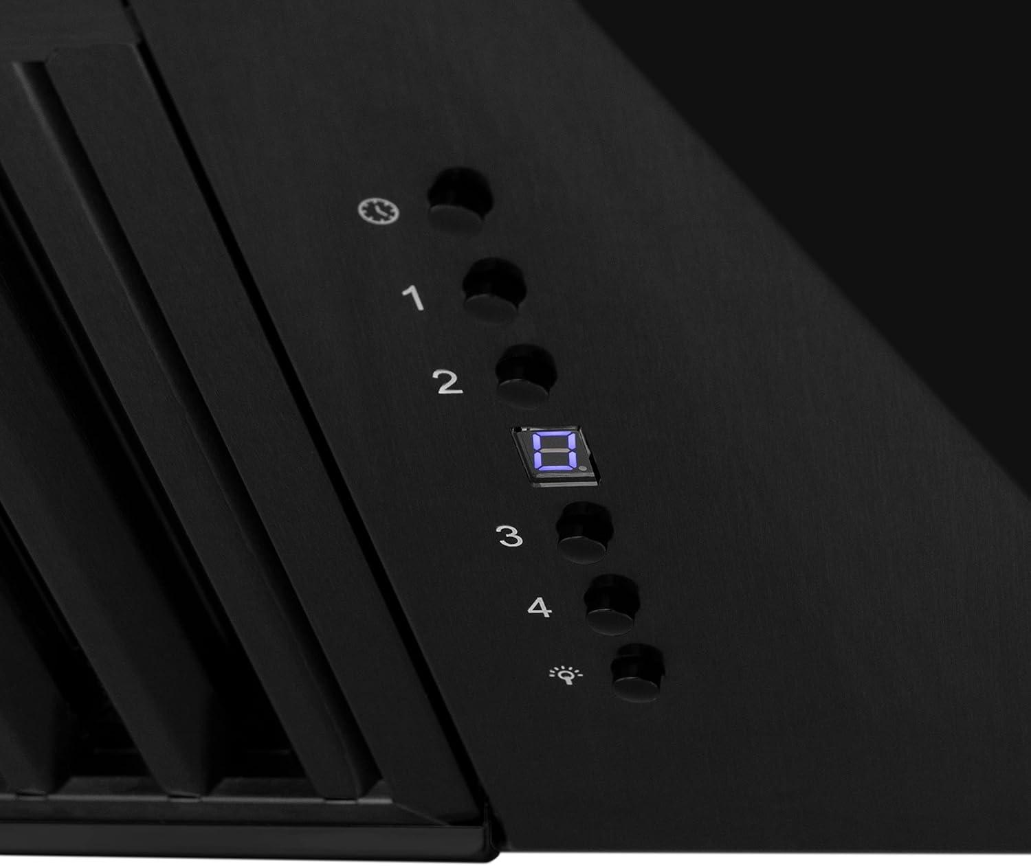 ZLINE ZLINE 36 in. Black Stainless Steel Range Hood W/ Black Stainless Steel Handle (BS655-36-BS) BS655-36-BS