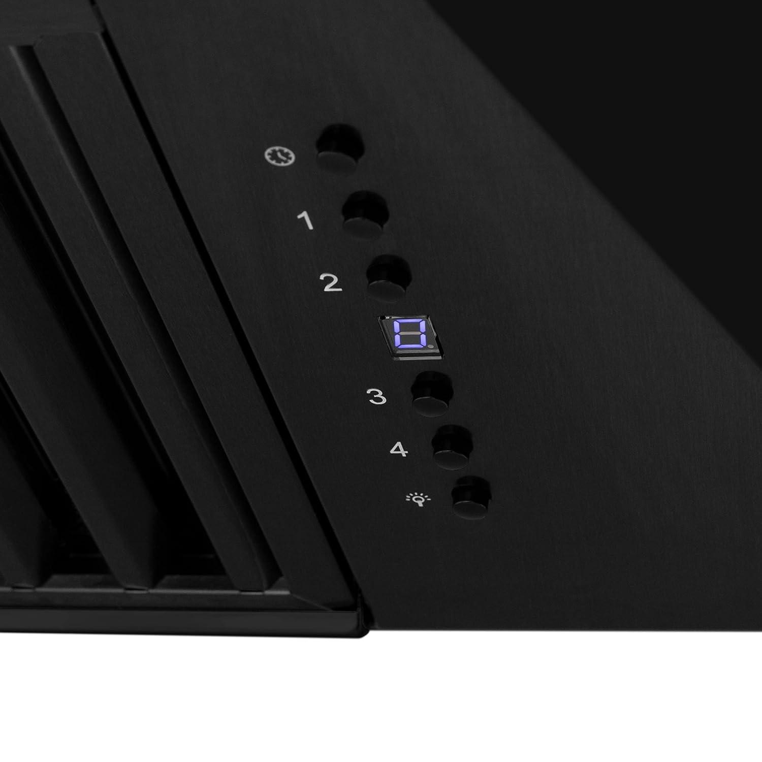 ZLINE ZLINE 36 in. Black Stainless Steel Range Hood W/ Black Stainless Steel Handle (BS655-36-BS) BS655-36-BS