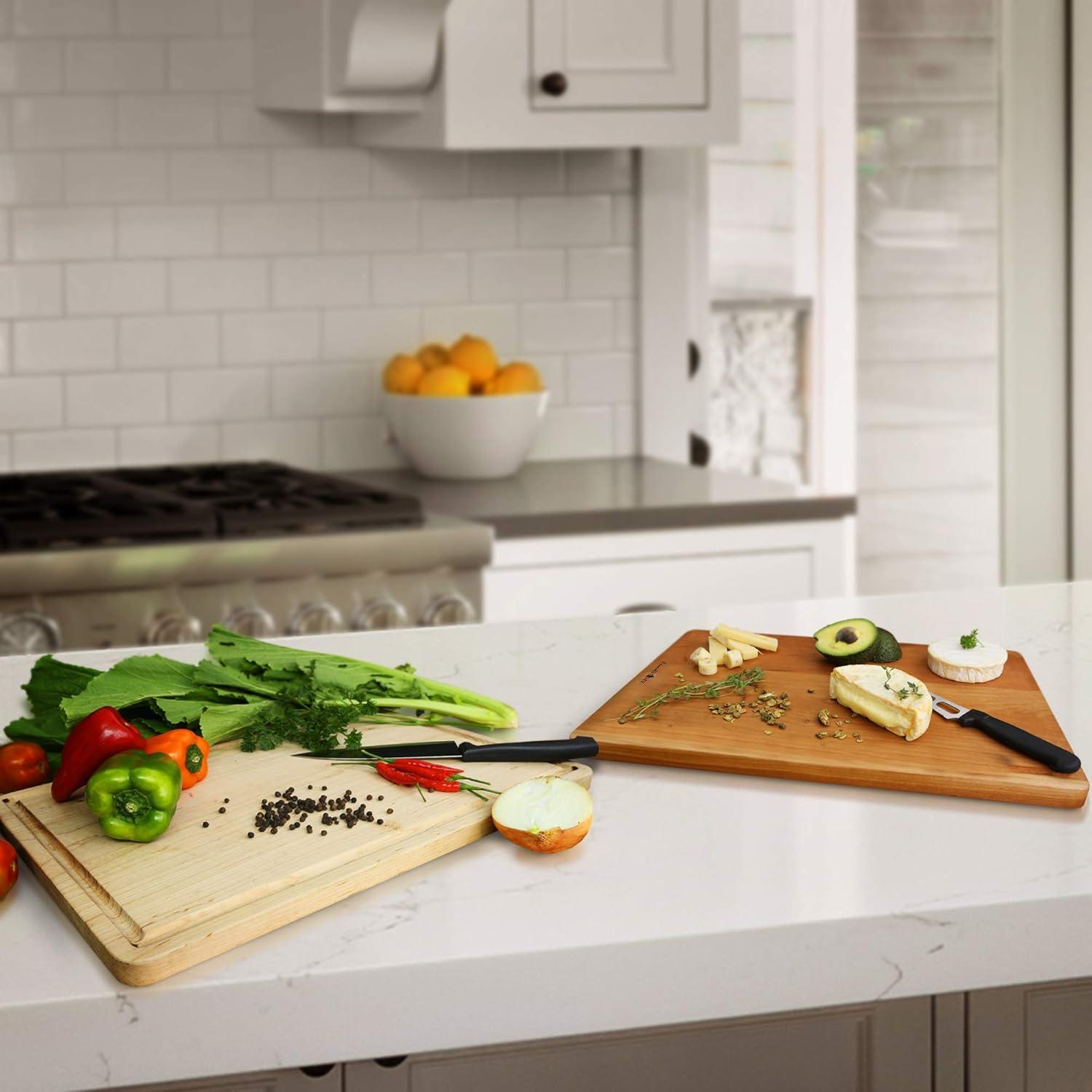 Maple Rectangular Cutting Board with Juice Groove