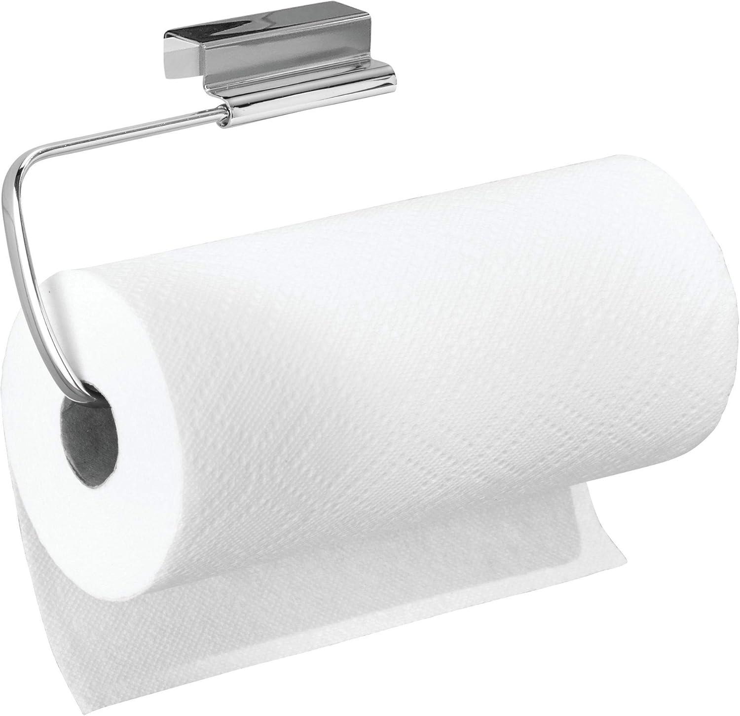 Stainless Steel Over-Cabinet Paper Towel Holder with Foam Backing