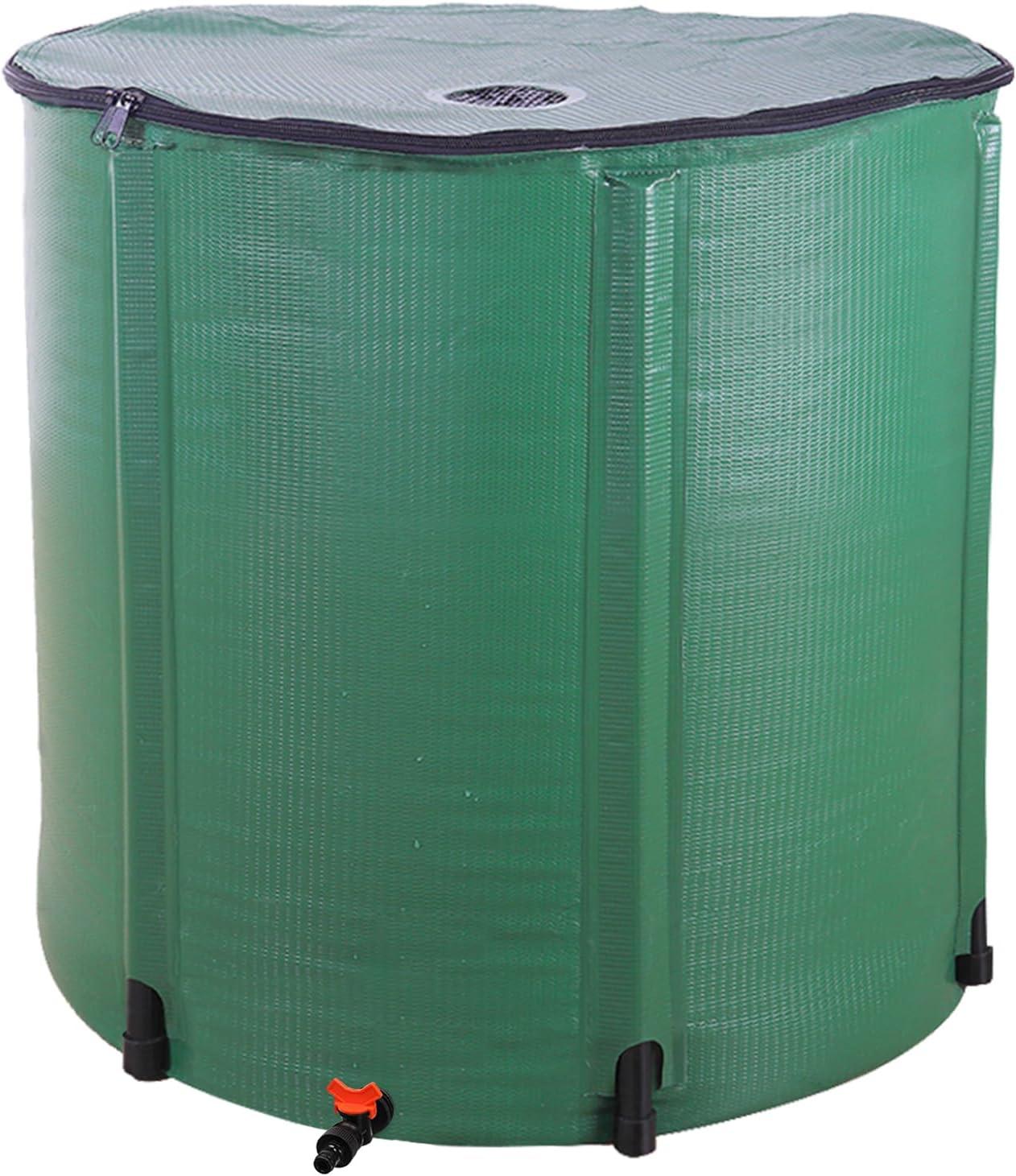 Winado Rain Barrel Patio Water Storage Barrel 200 Gallon Green