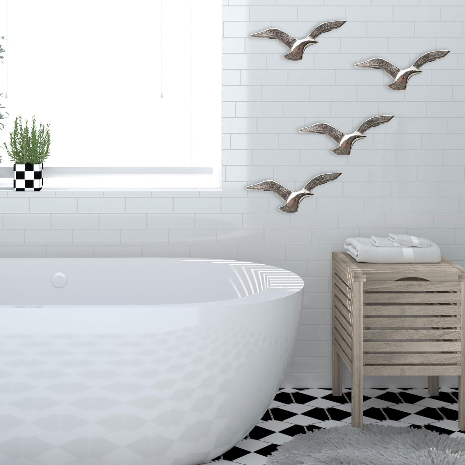 Whole House Worlds Americana Handmade Animals Wall Decor on Metal (Set of 4)