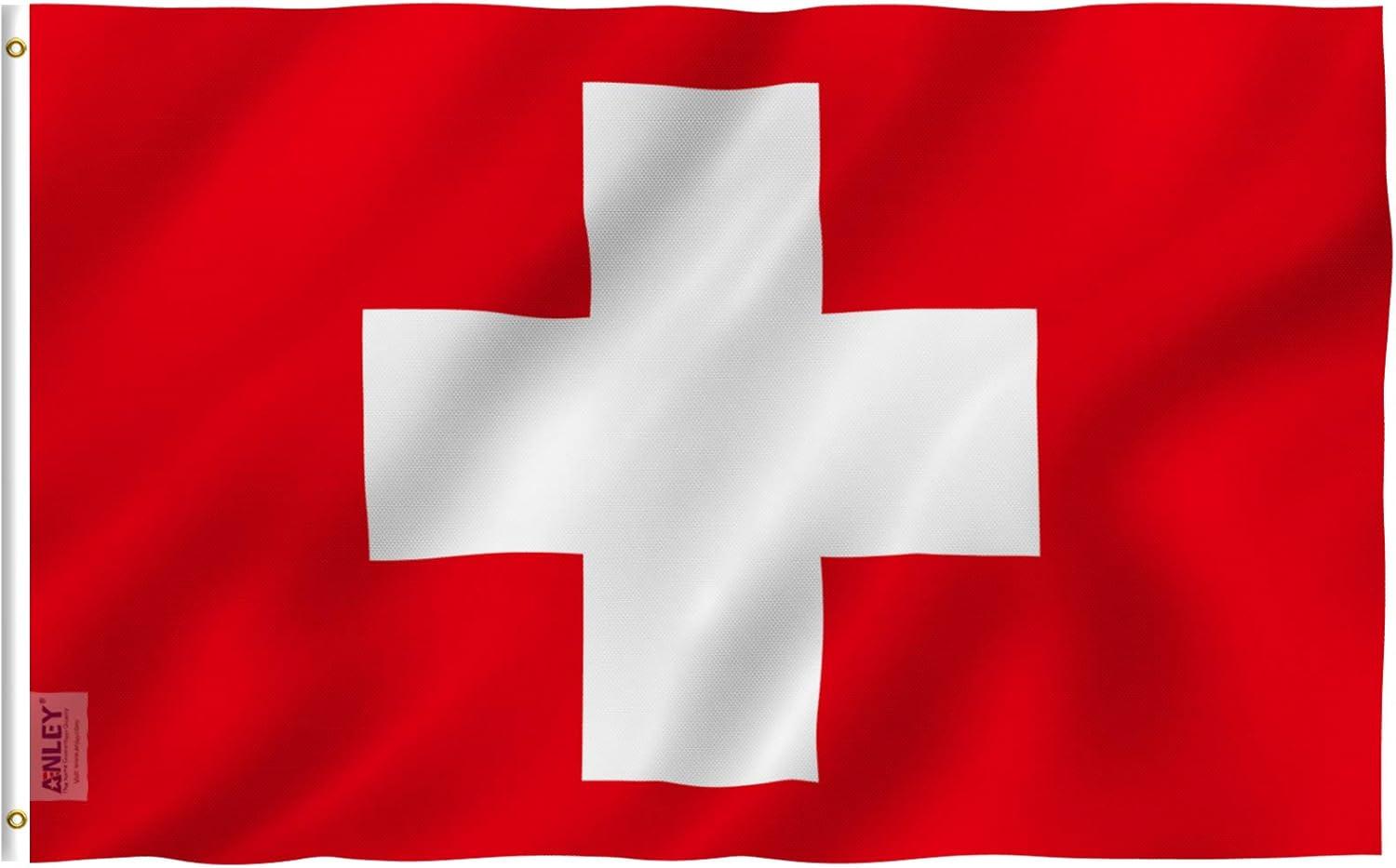 Fly Breeze 3x5 Foot Red and White Switzerland Flag