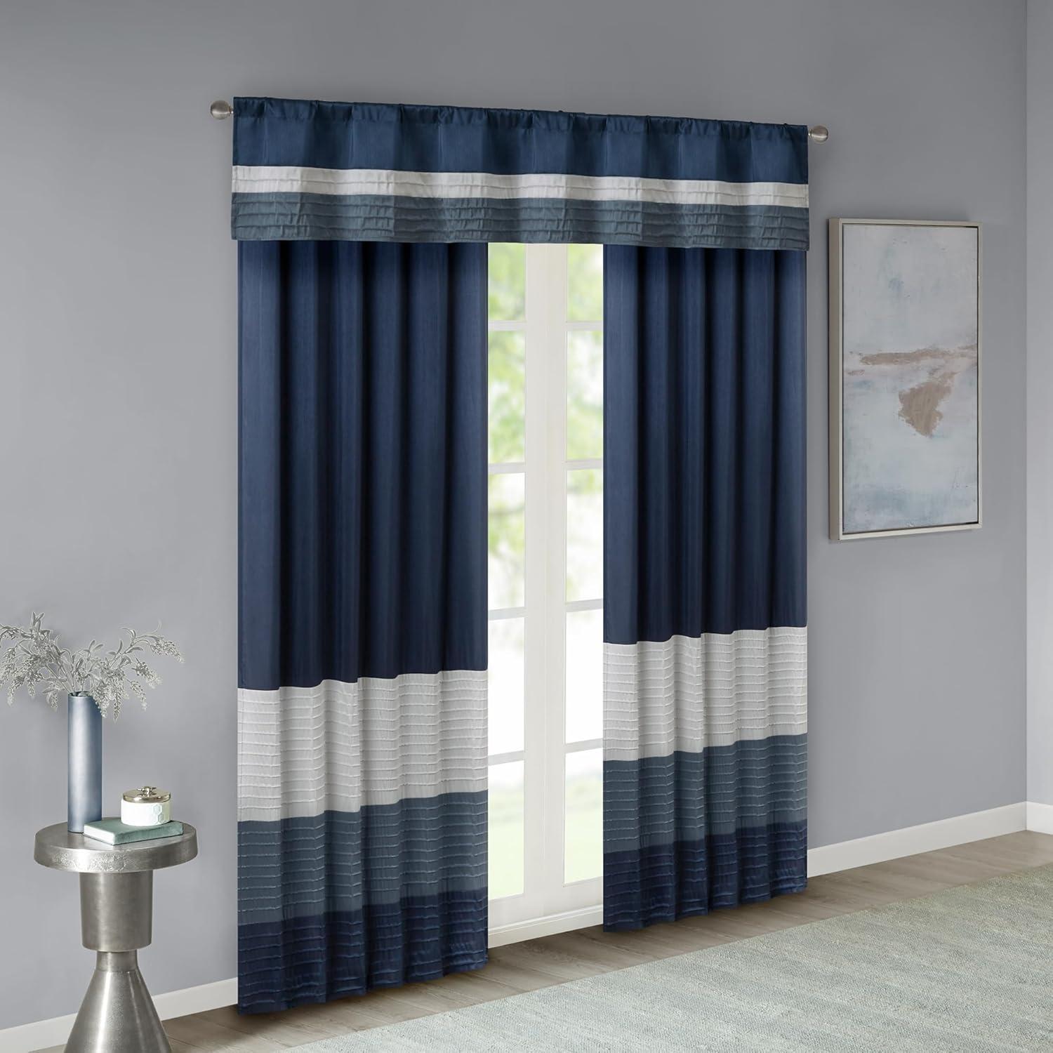 Madison Park Amherst Polyoni Pintuck Window Valance