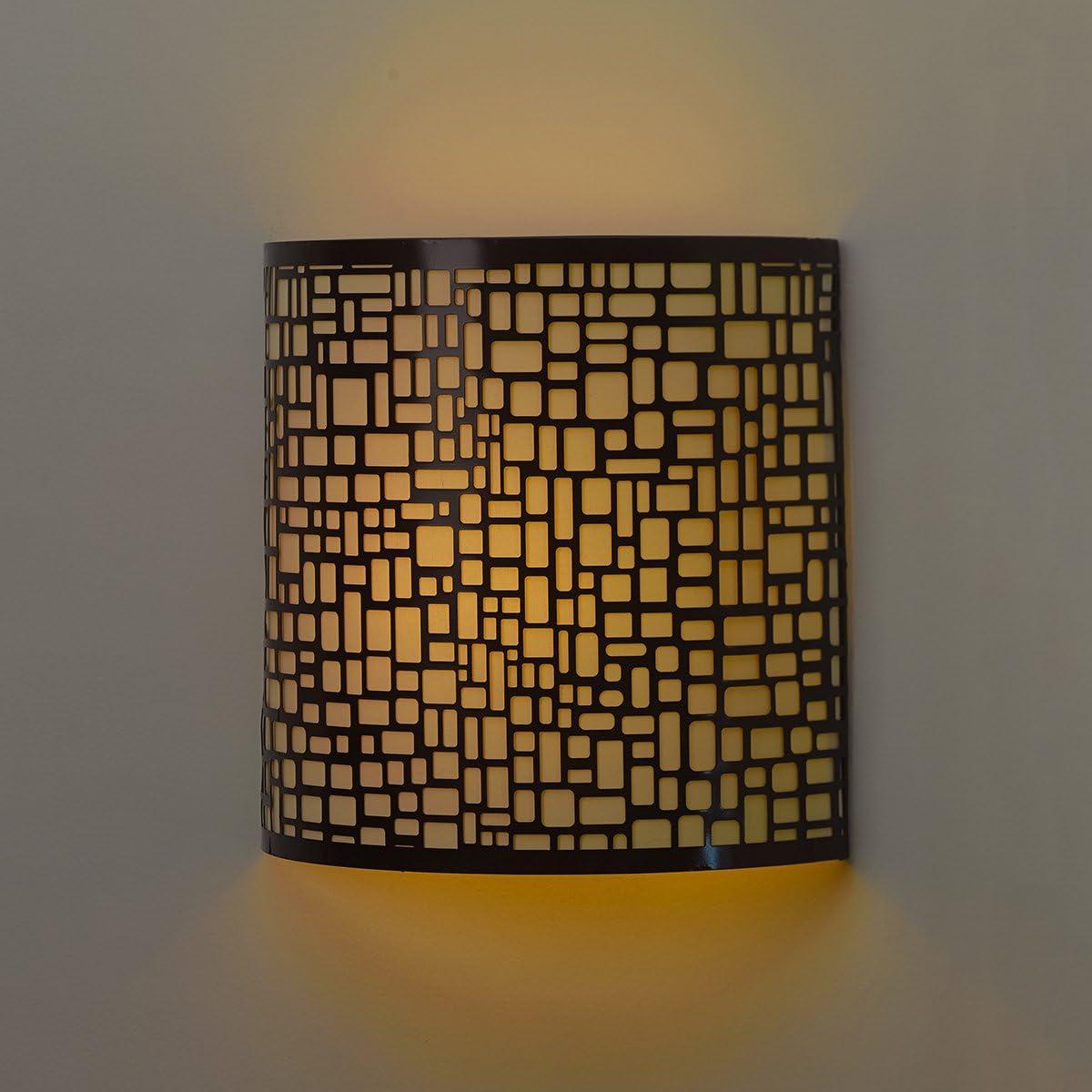 It's Exciting Lighting IEL-2901 London Barrel Wireless Wall Sconce, Amber, Wall, 9.88 in L x 3.90 in W x 9.87 in H
