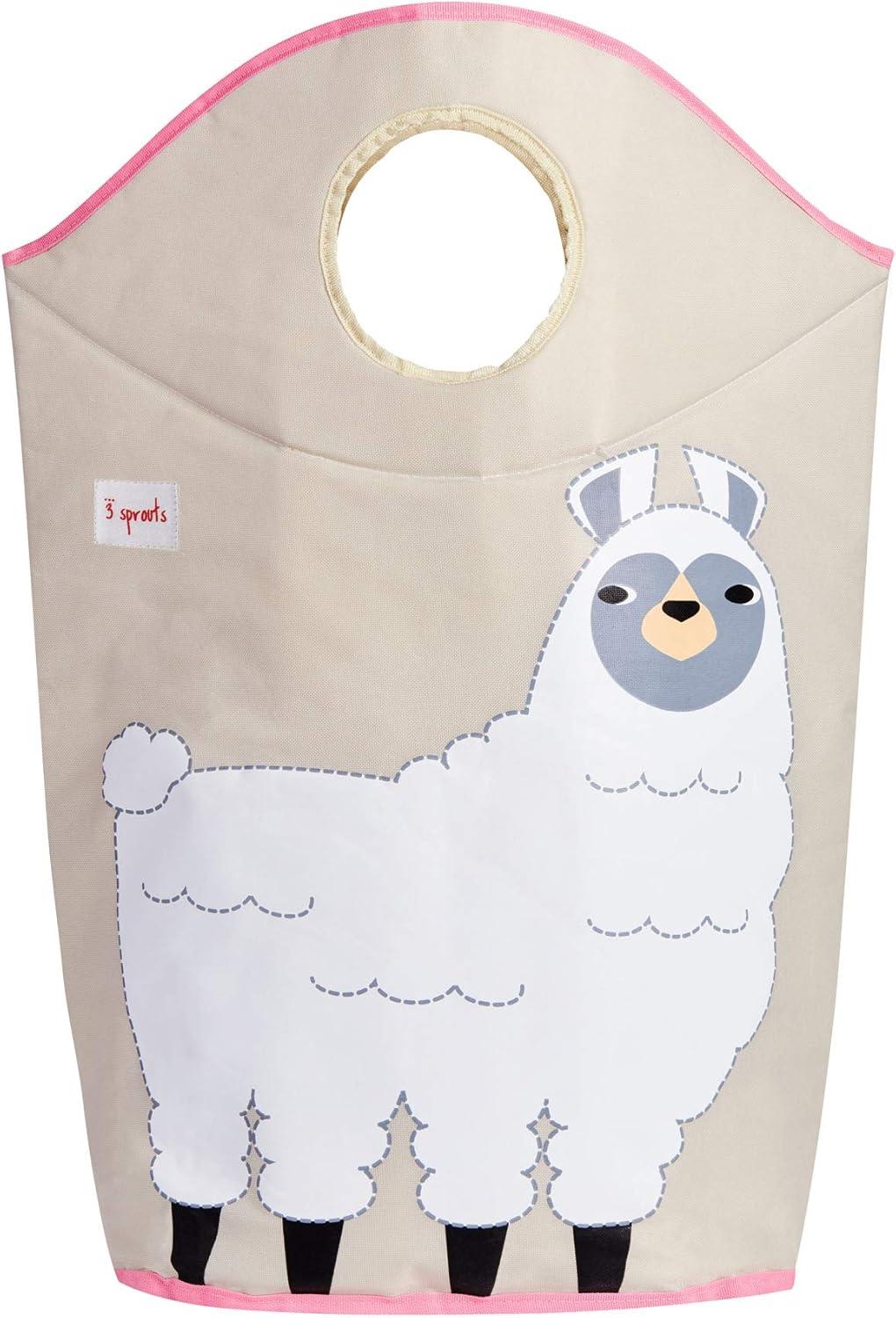 3 Sprouts Baby Laundry Hamper Storage Basket Nursery Organizer Bin, Llama