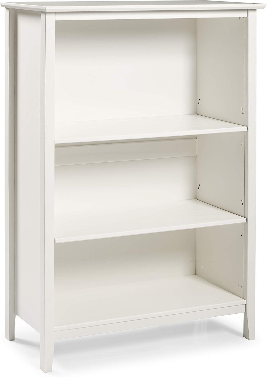 Alaterre Furniture Simplicity 48" Wood 3-Shelf Bookcase in White