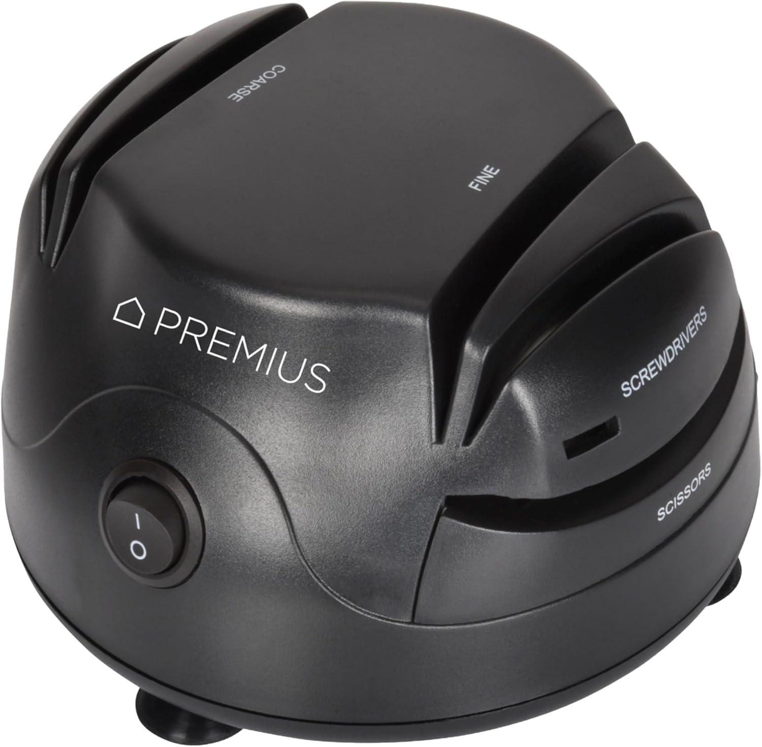 Chef Pro PREMIUS Compact 3-in-1 Electric Knife Sharpener System, Black