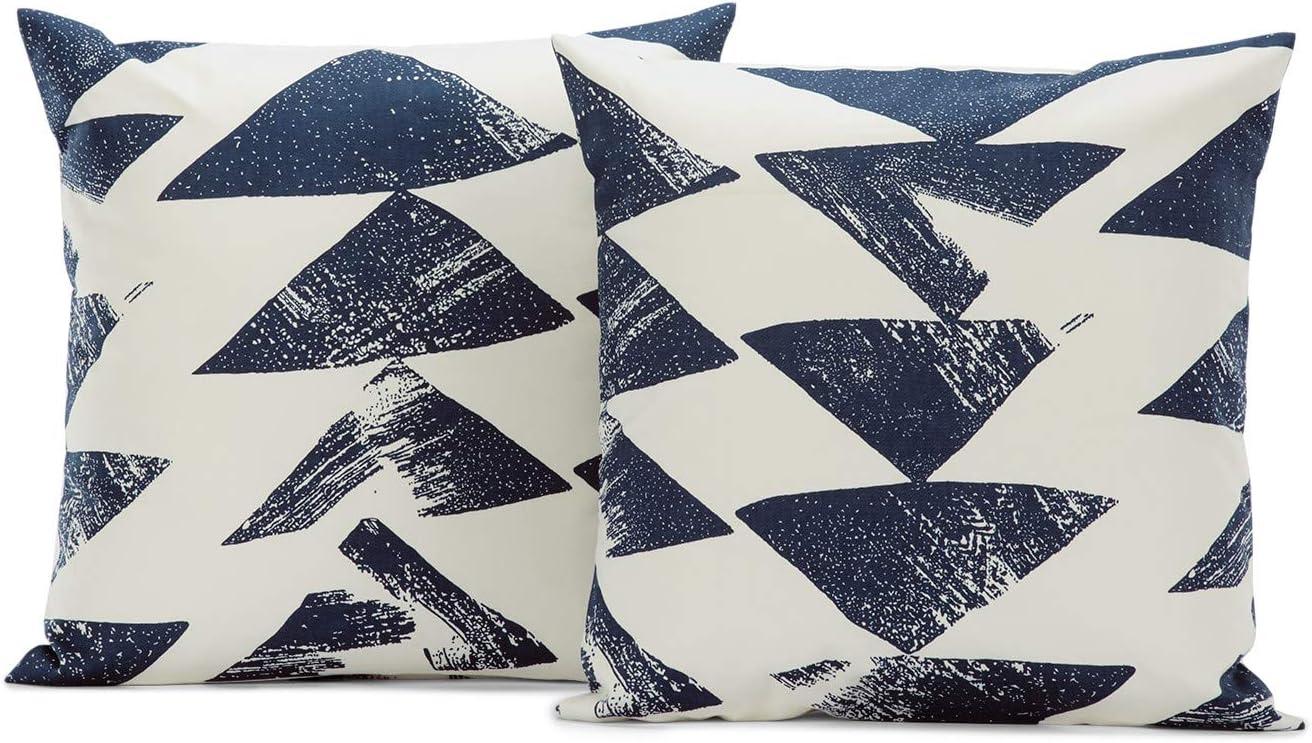 Exclusive Fabrics & Furnishings Printed Cotton Throw Pillow Covers Decorative Pillow Covers (Set of 2)