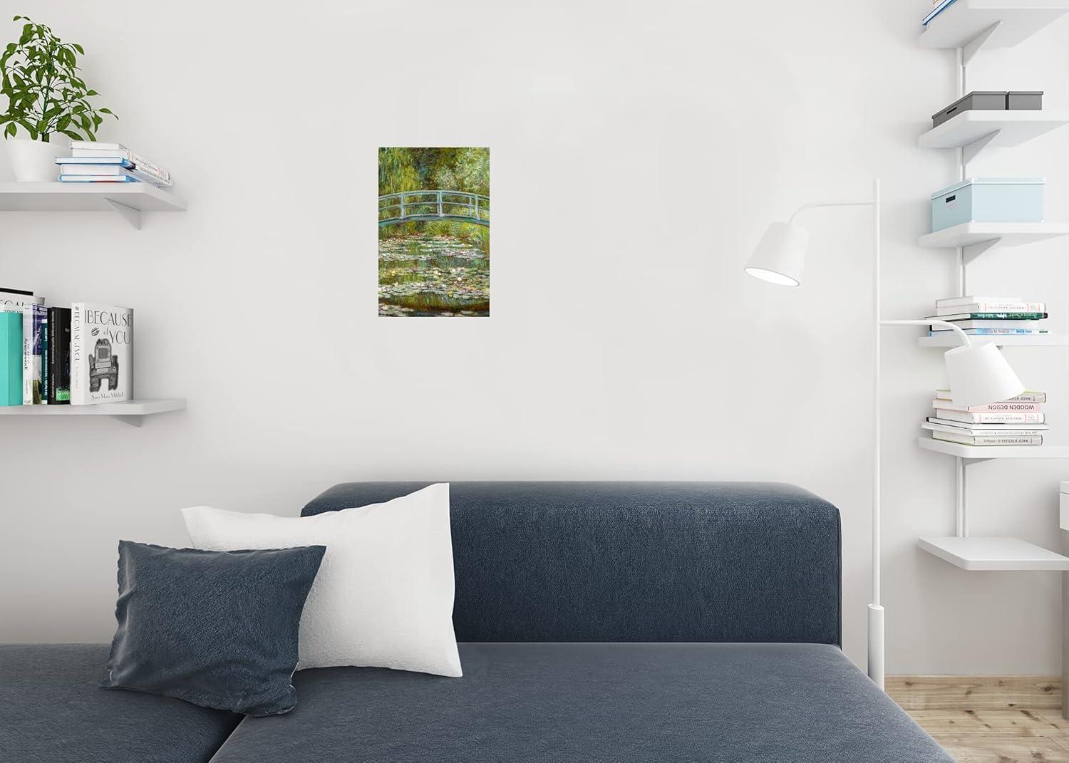 Claude Monet The Water Lily Pond Japanese Bridge Impressionist Art Posters Claude Monet Prints Nature Landscape Painting Claude Monet Wall Art French Cool Wall Art Print Poster 12x18