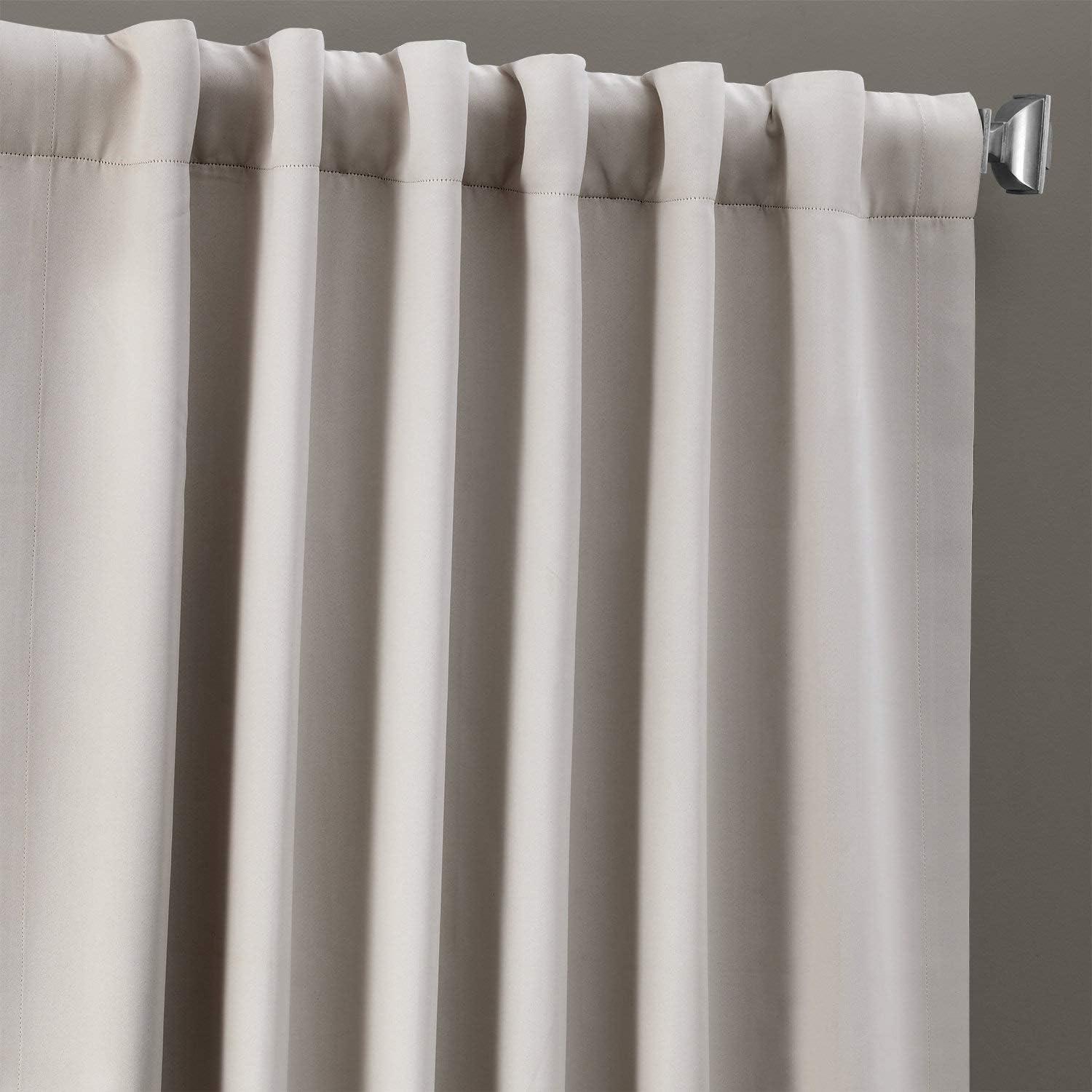 Alabaster Beige Blackout Room Darkening Curtain (1 Panel), Alabaster Beige, 50W X 96L