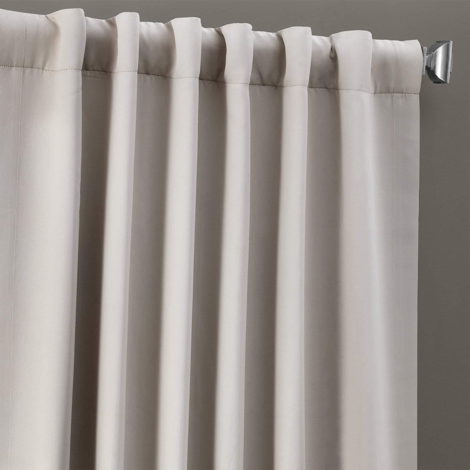 Half Price Drapes Alabaster Beige Room Darkening Curtains for Bedroom (1 Panel), 50W X 96L