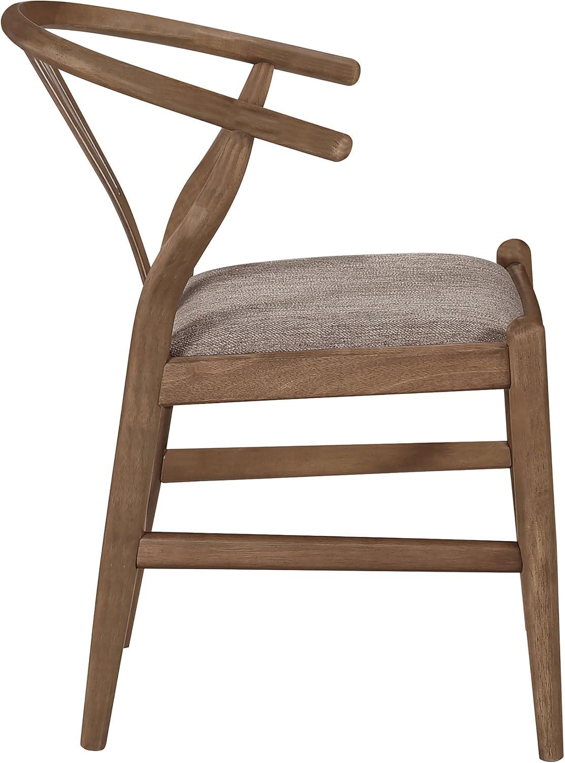 Dinah Danish Y-Shaped Back Dining Side Chair Walnut And Brown (Set Of 2)