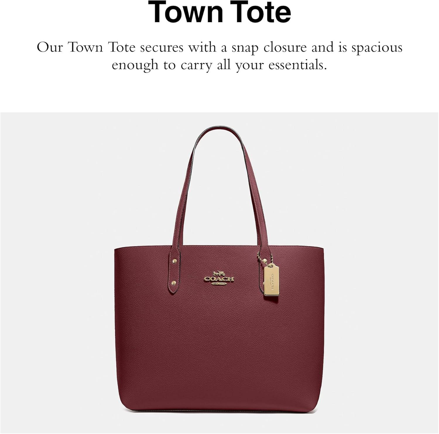 Coach Town Tote in IM/Wine