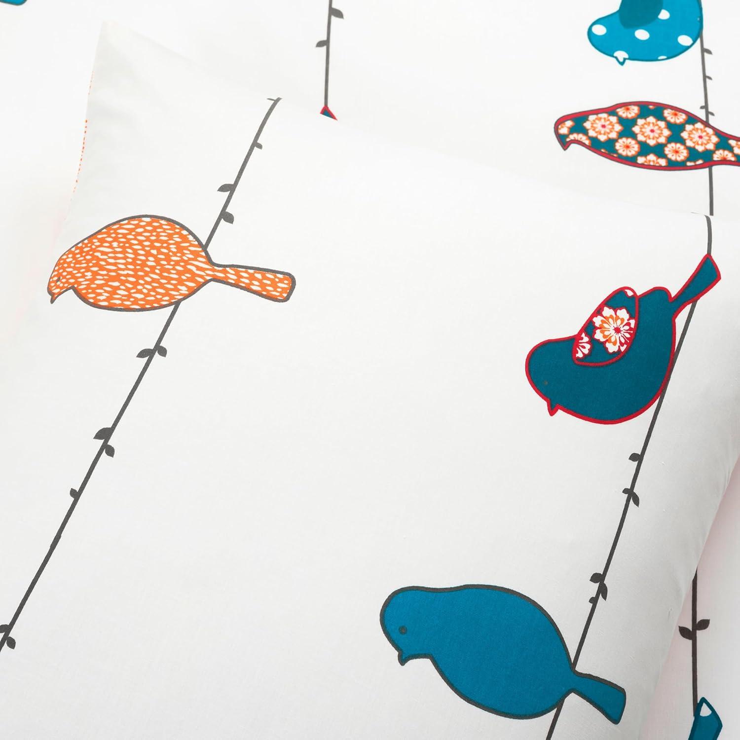 Lush Decor Rowley Birds Reversible Cotton Duvet Cover Multi (Set of 3)