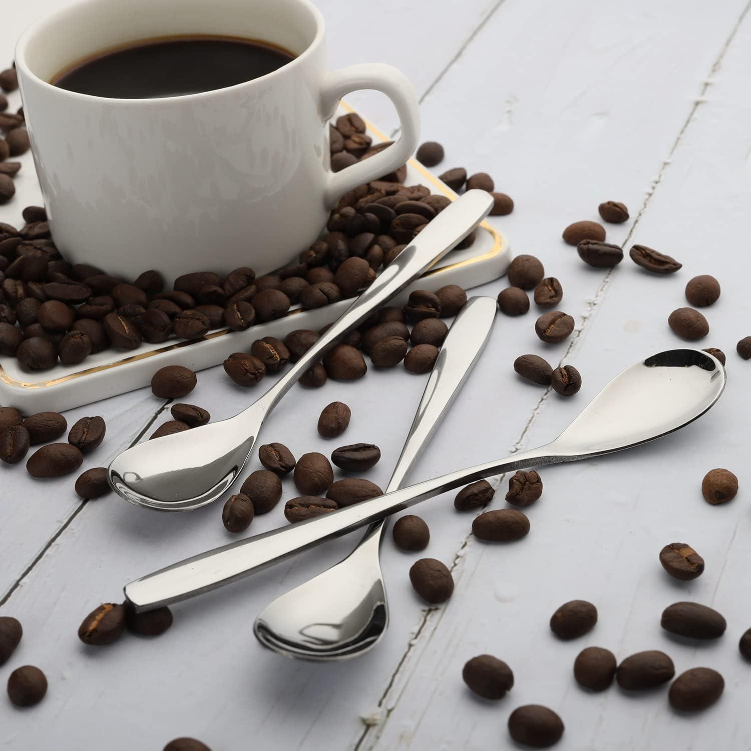 Elegant Stainless Steel Demitasse Spoons Set of 6