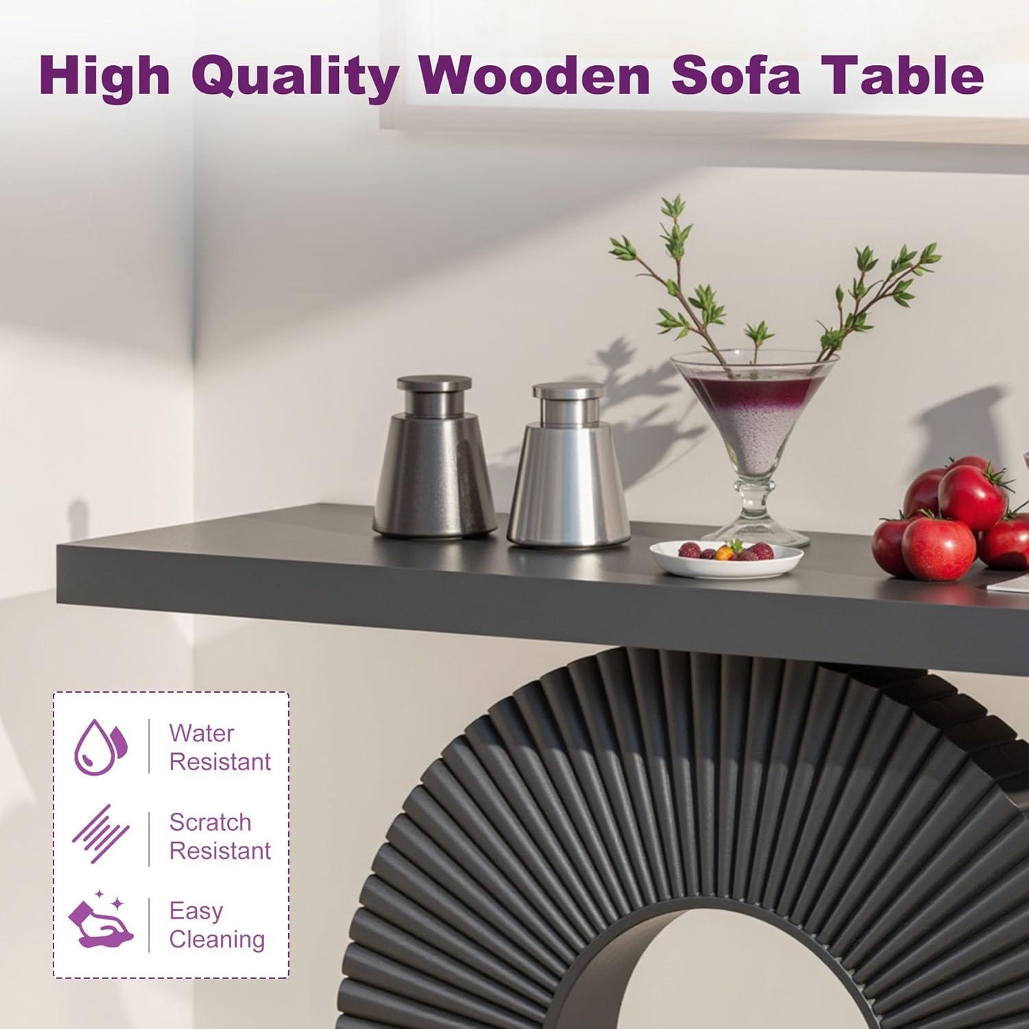 Millwood Pines 63 Inch Long Console Table Farmhouse Sofa Table