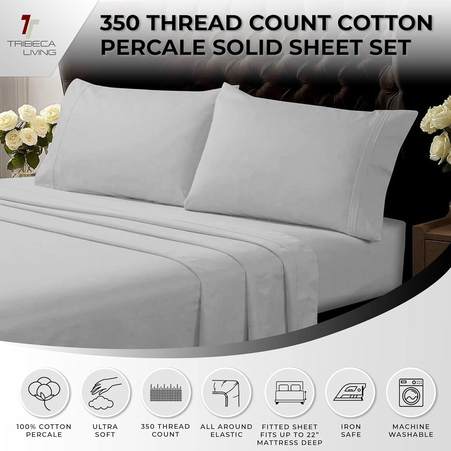 Tribeca Living 100% Cotton Sheet Set