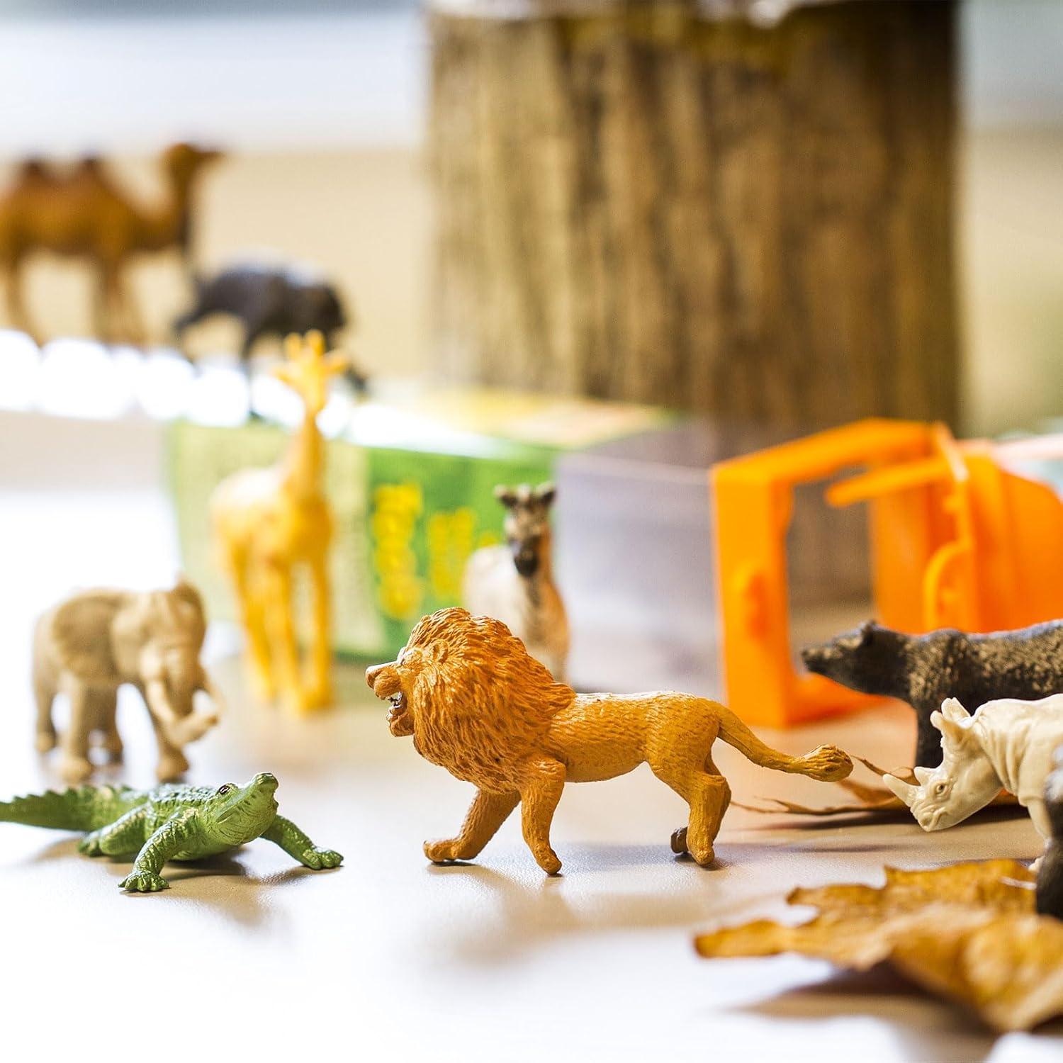 Safari Ltd. Wild Bulk Bag - 48 Jungle & Savanna Animal Figurines - Toy Set for Boys, Girls & Kids Ages 3+