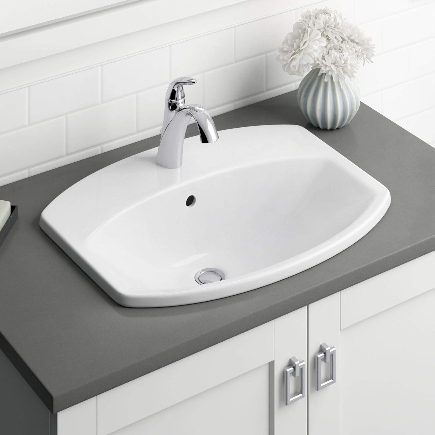 Alteo Single Hole Bathroom Faucet with Drain Assembly