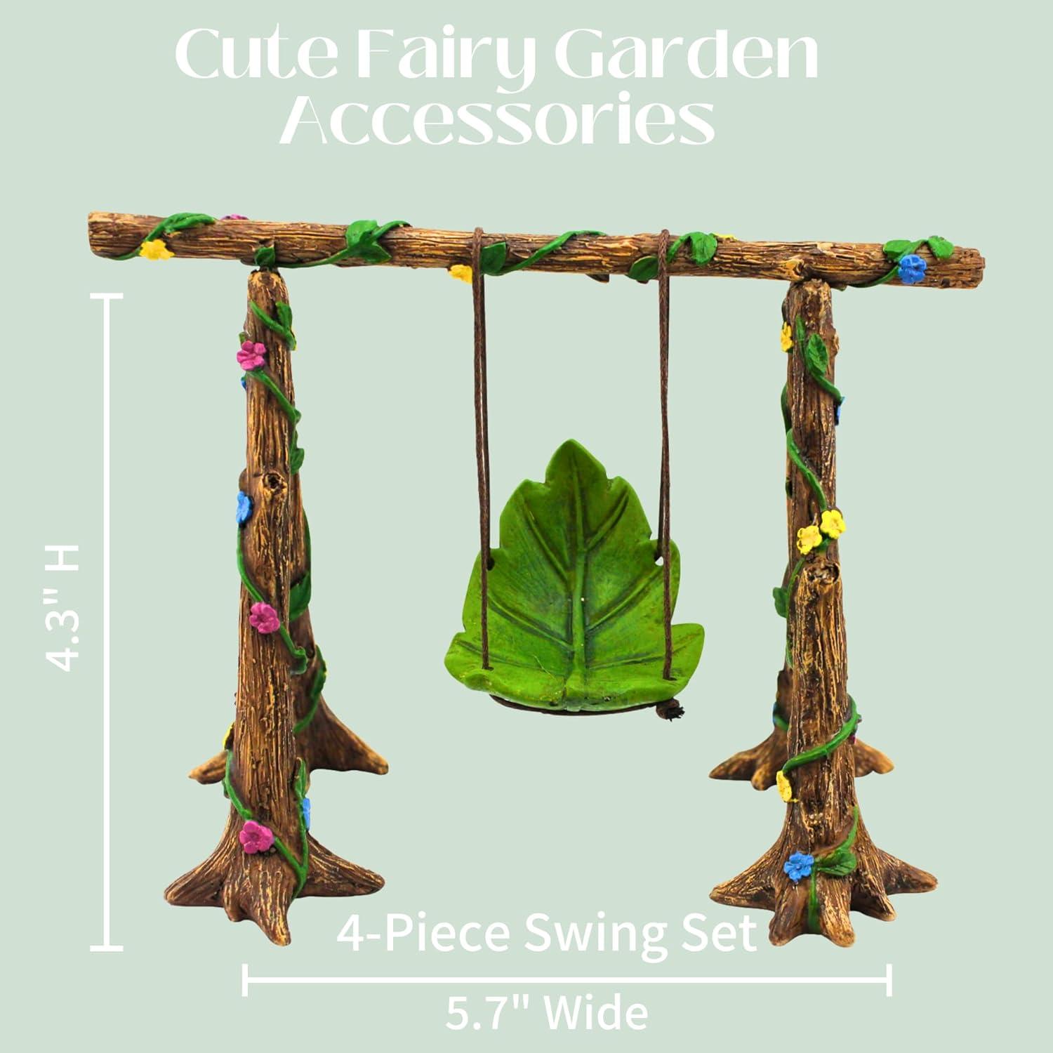 PRETMANNS Fairy Garden Accessories with Garden Fairy Figurines - Adorable Fairies for Fairy Gardens, Cute Fairy Garden Miniatures with a Fairy Furniture Kit C21