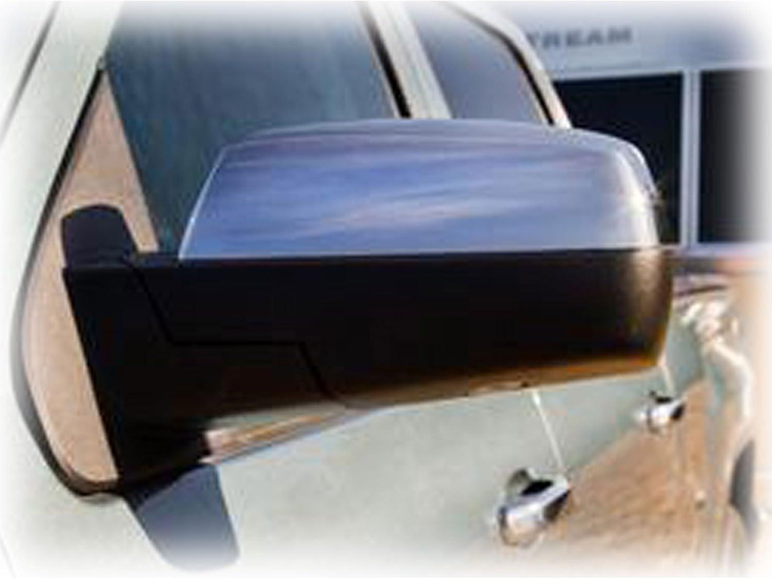 Right Door Mount Large Vehicle Towing Mirror in Brushed Finish