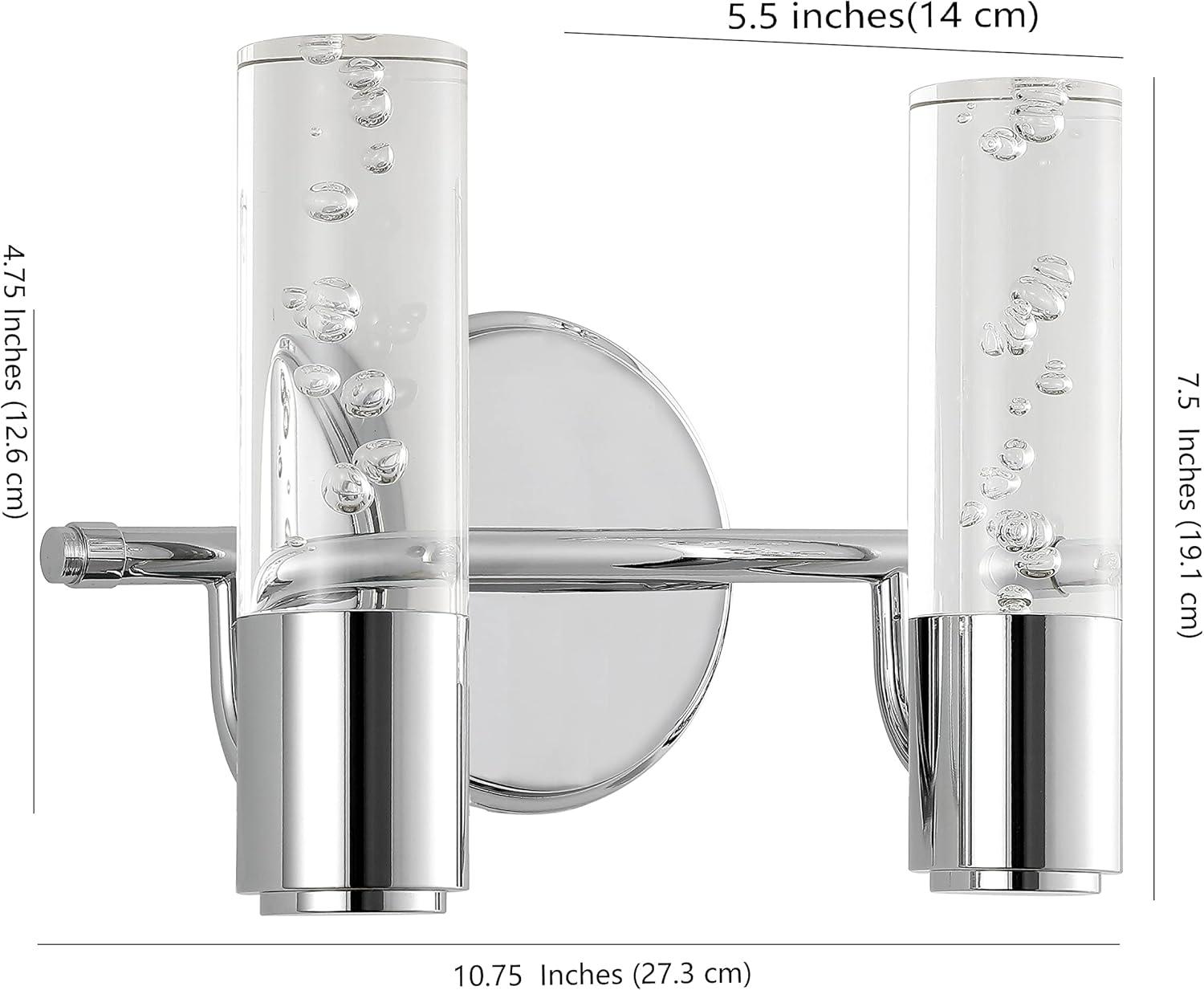 Bolha 10.75" Chrome Minimalist Bubble LED Vanity Light