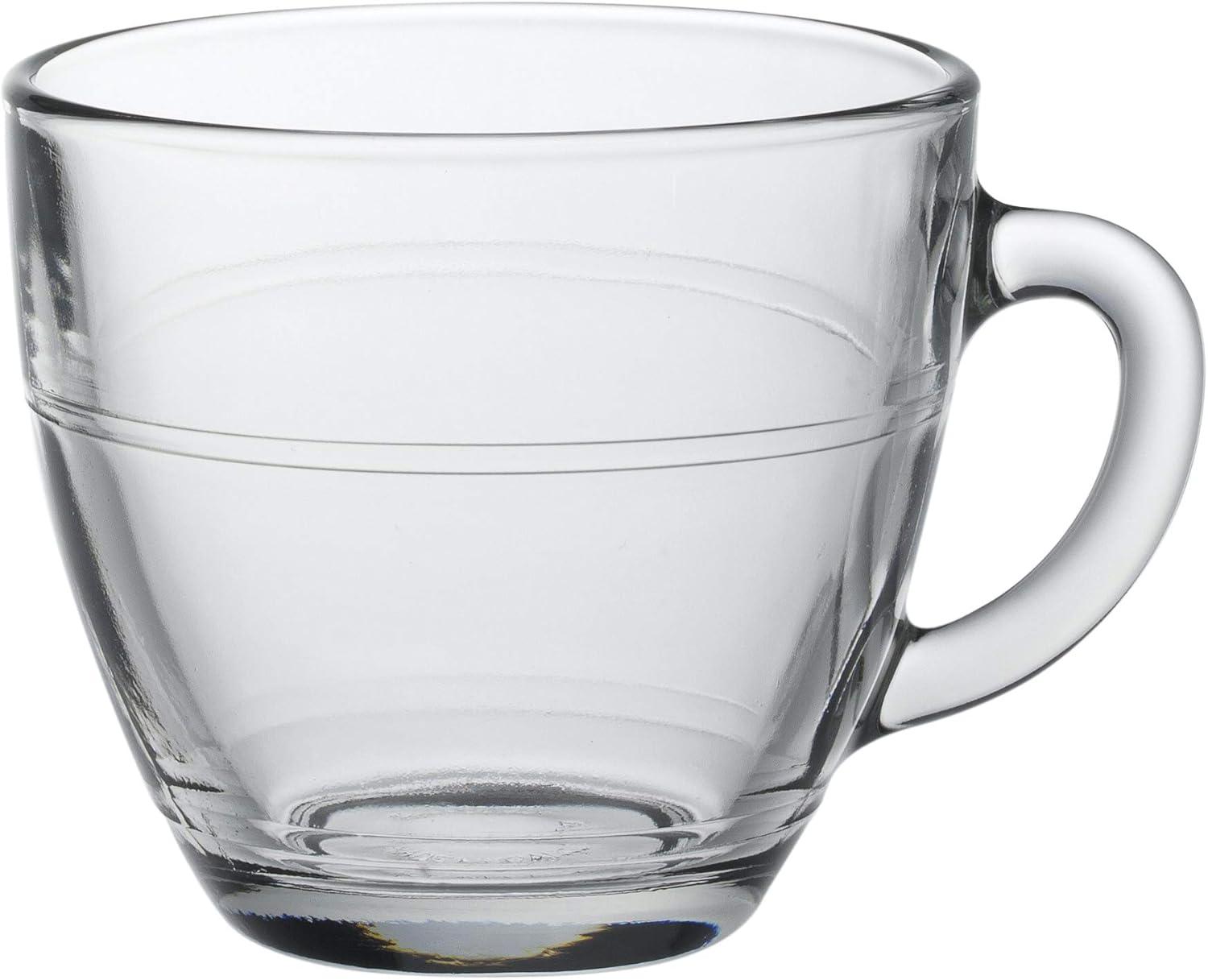 Clear Tempered Glass 7.75 Oz Mug Set of 6