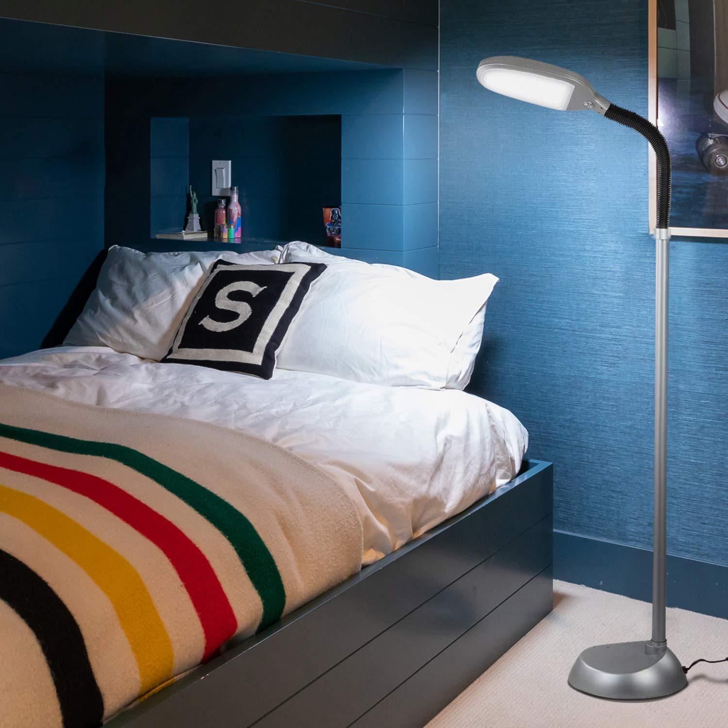 Brightech Litespan 53 in. Industrial Dimmable LED Floor Lamp with Height Adjustable Gooseneck Head