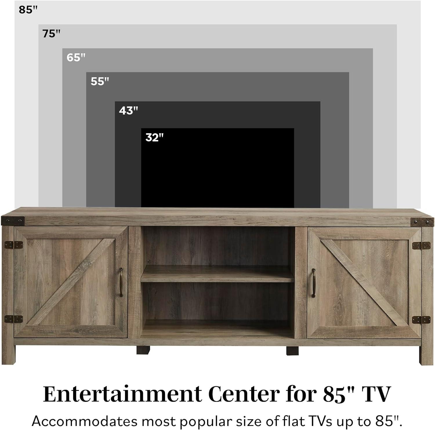 WE Furniture 70" Modern Farmhouse Styled TV Stand