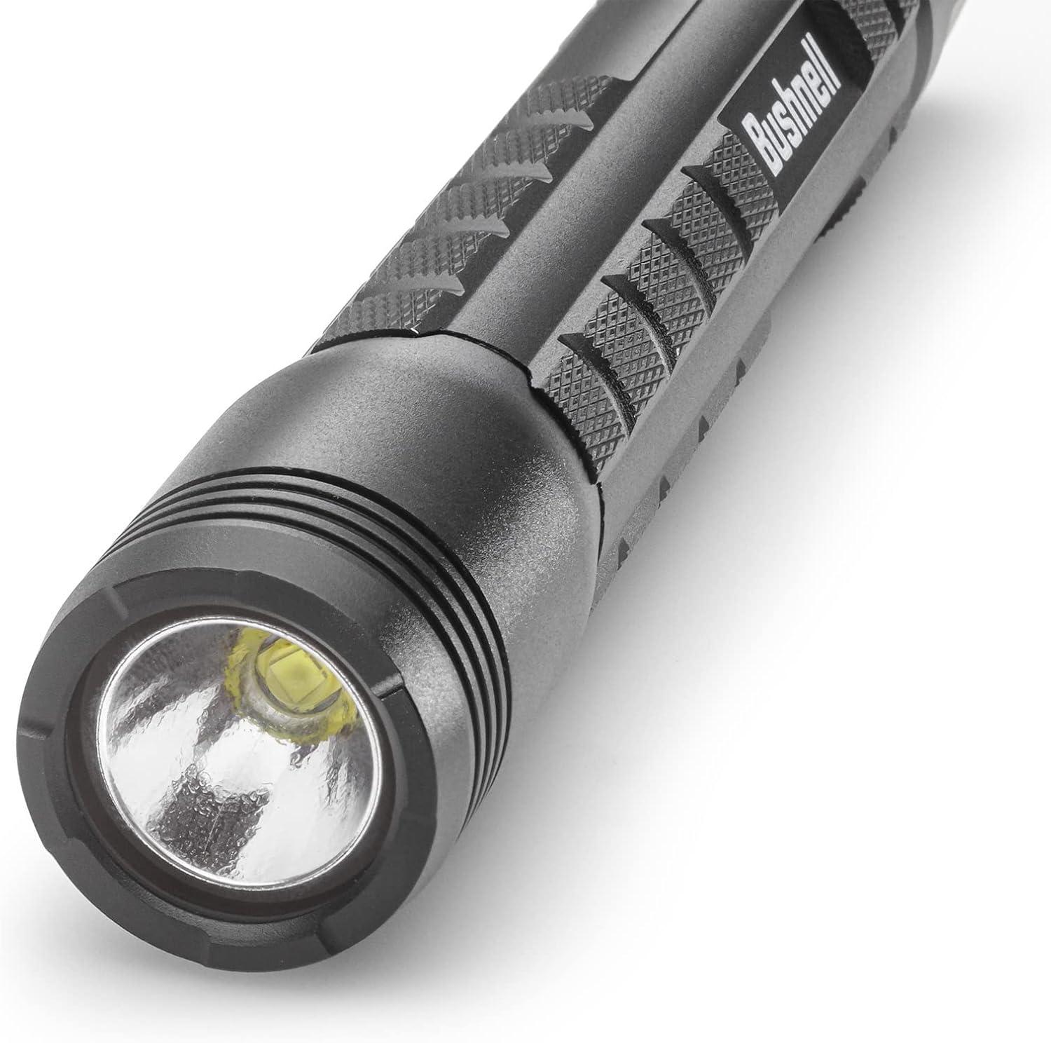 Bushnell Tactical Flashlight, 700 Lumens, Compact LED Construction, Uses Included CR123 Batteries or Rechargeable Battery| Police, Military, Hunting, Security