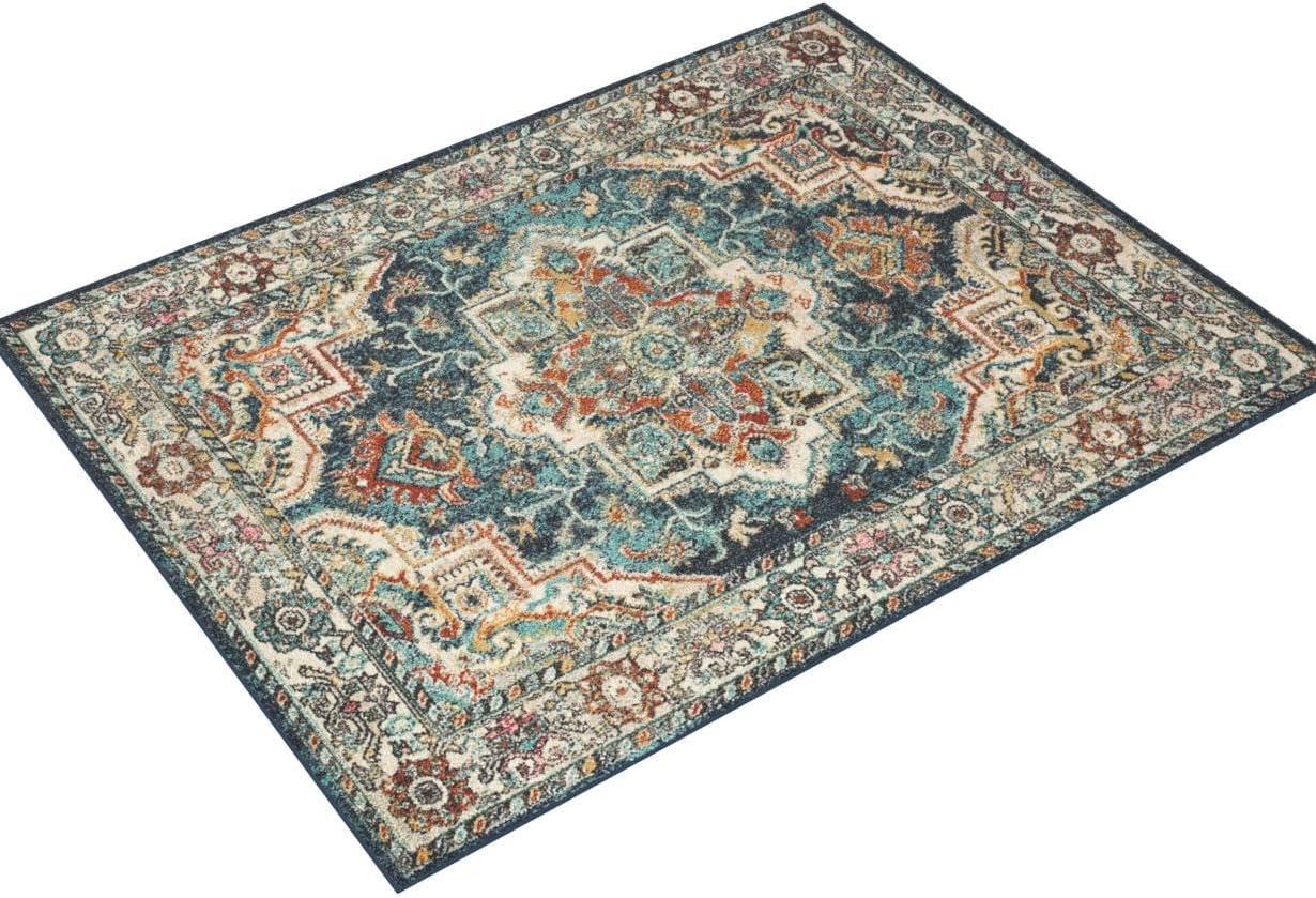 Elysian Blue Medallion 8' x 10' Synthetic Area Rug