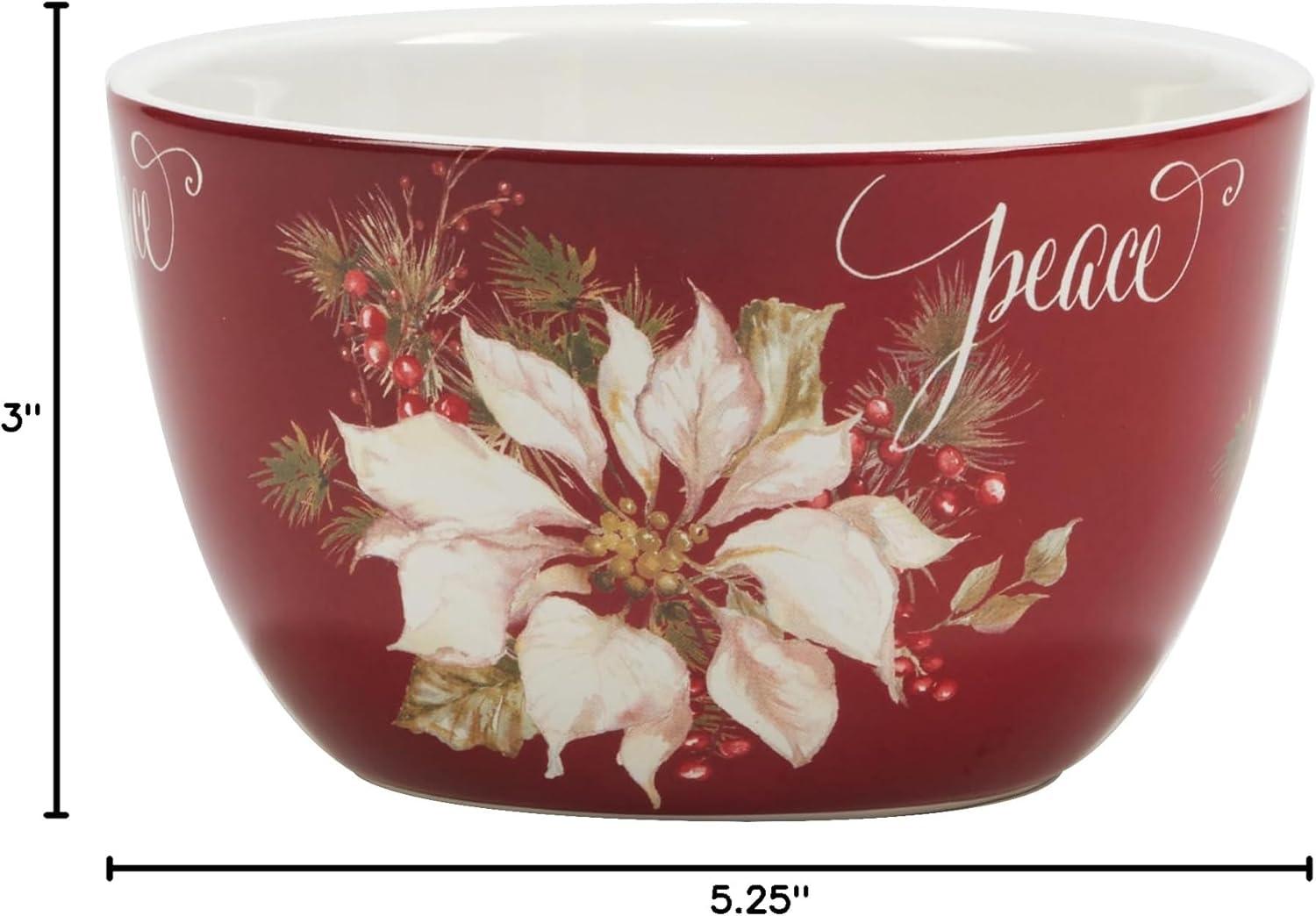 Certified International Set of 4 Winters Joy Assorted Ice Cream Bowls