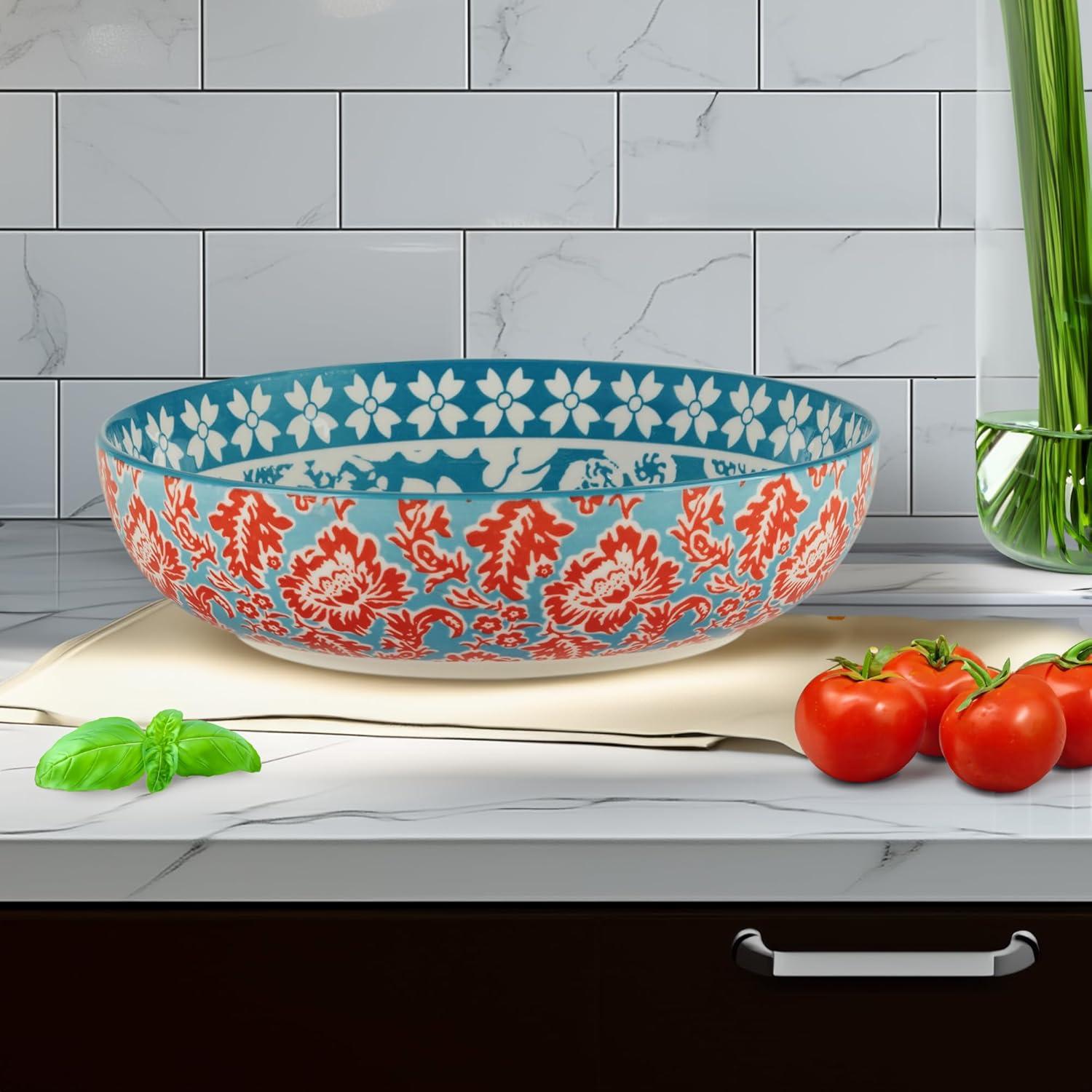 Certified International Panache Set of 6 Soup Pasta Bowl 6 asst 9.25in Diam x 2.25in 40oz (Set of 6)