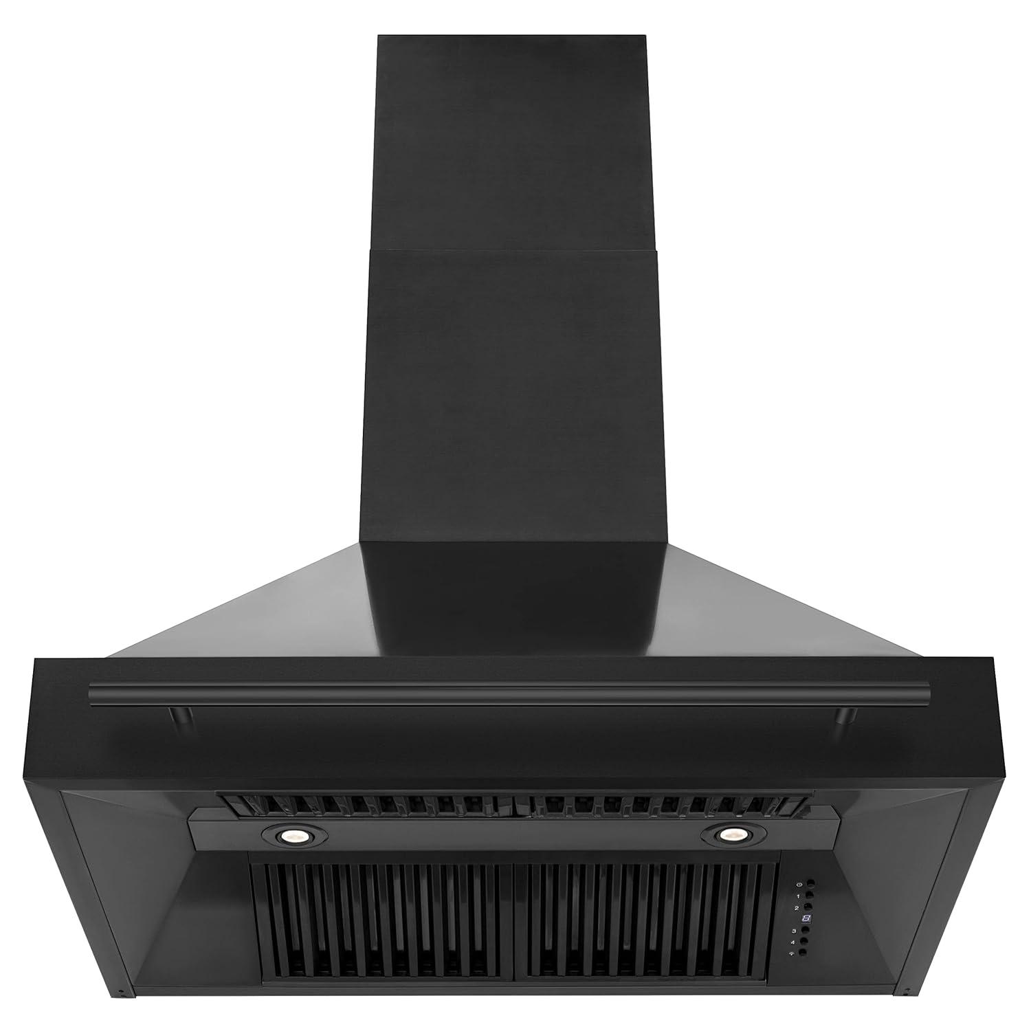 ZLINE ZLINE 36 in. Black Stainless Steel Range Hood W/ Black Stainless Steel Handle (BS655-36-BS) BS655-36-BS
