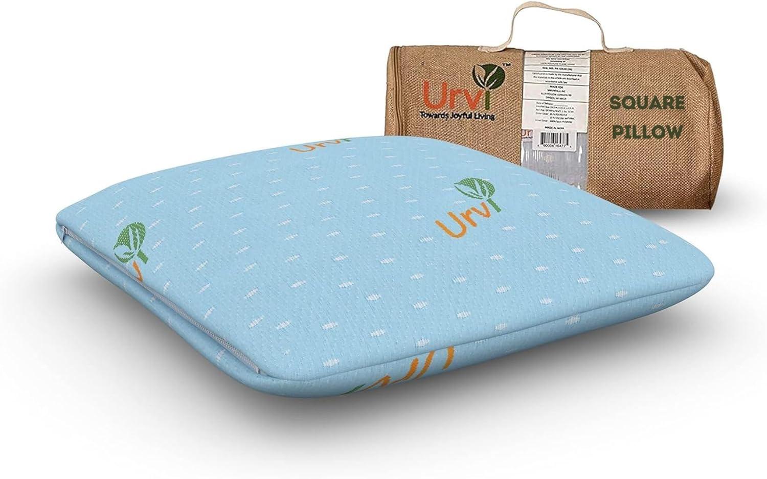 URVI Square Cushion 13 x 13 inch Memory Foam Pillow, Medium Firmness for Multi-Purpose Use