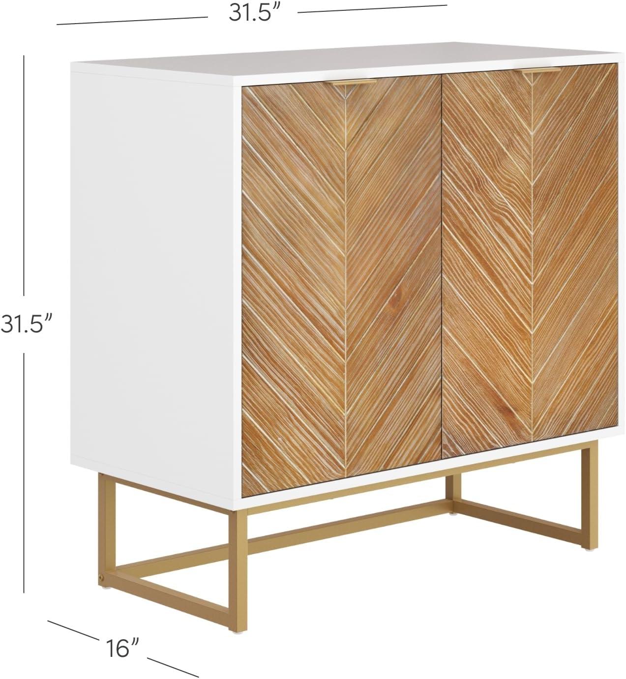 Enloe Wood 2 Door Storage Cabinet - Nathan James